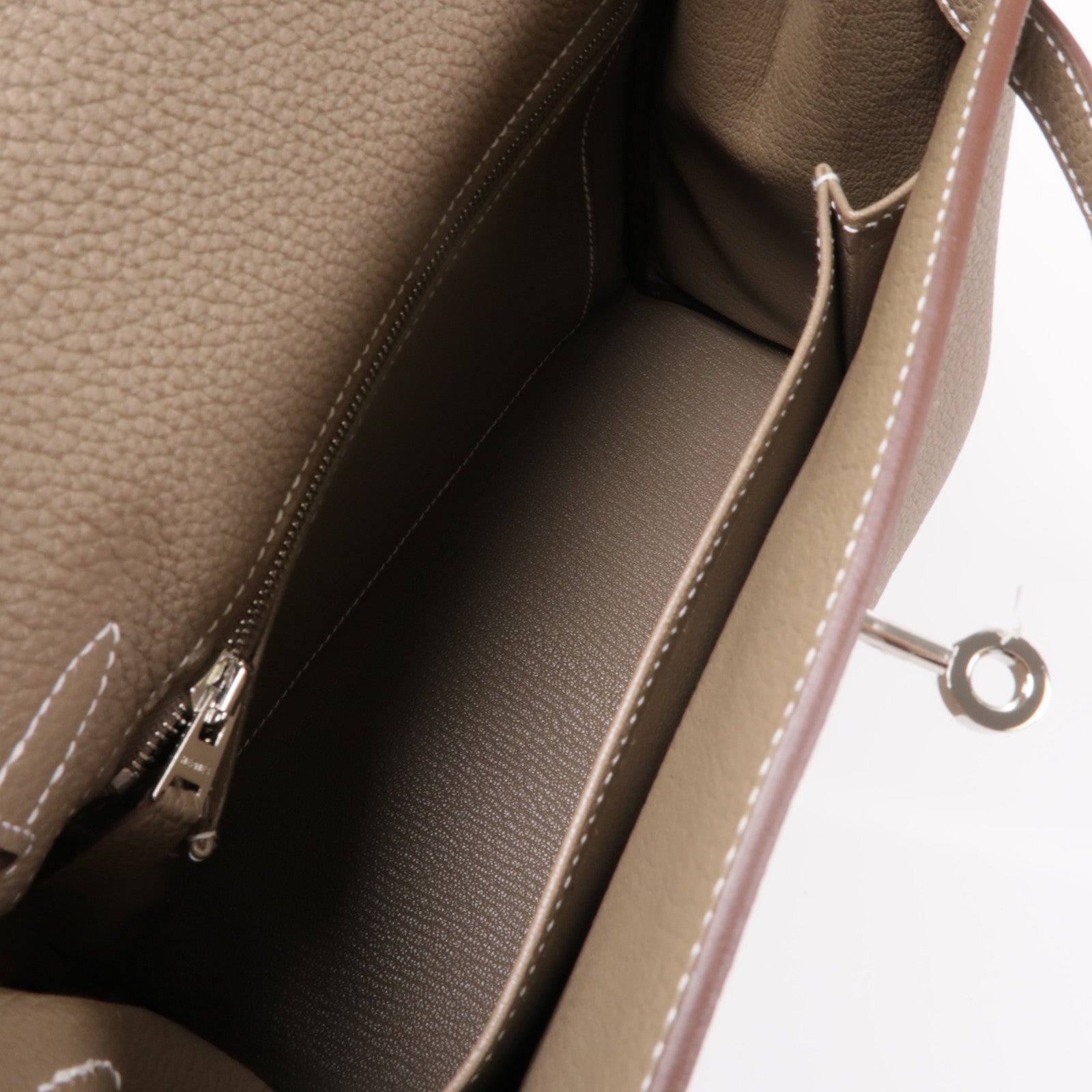 HERMES【激減優惠】 Togo皮革Kelly 25銀扣手挽肩背兩用袋