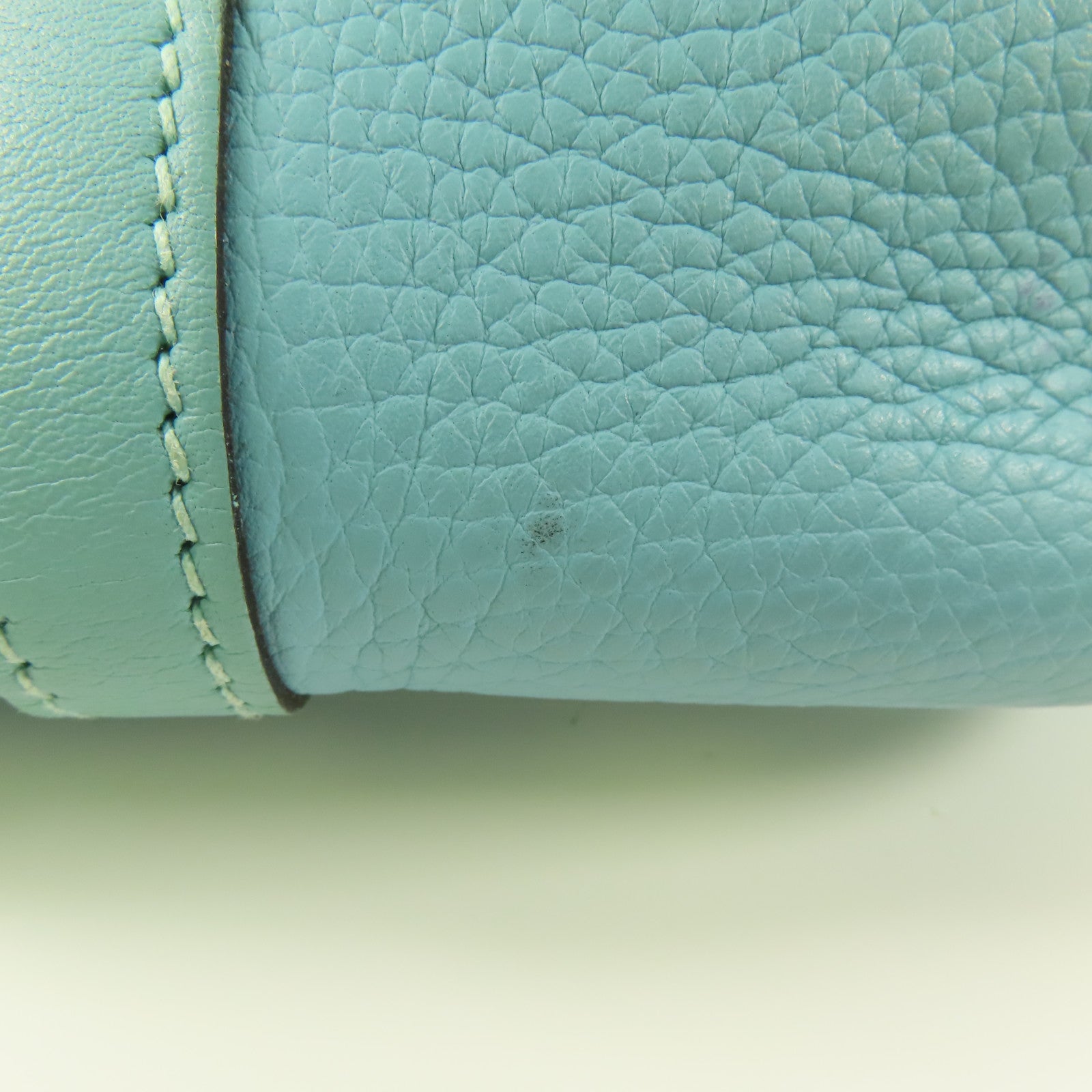 HERMES PHW Picotin 22 Tote Bag Clemence Leather Bleu Atoll