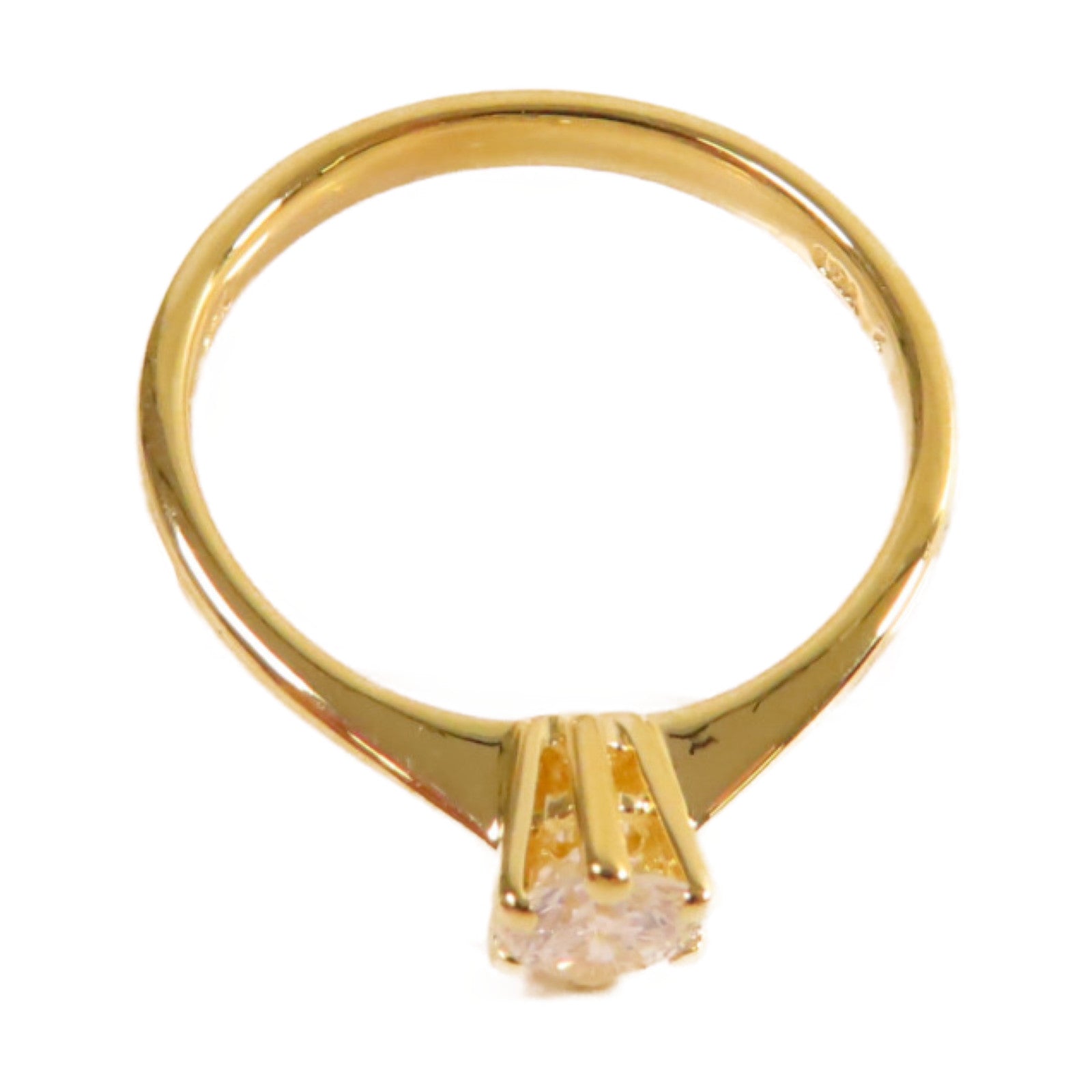 JEWELRY 【激減優惠】18K黃金/0.31ct鑽石Diamond Ring戒指US#5.75