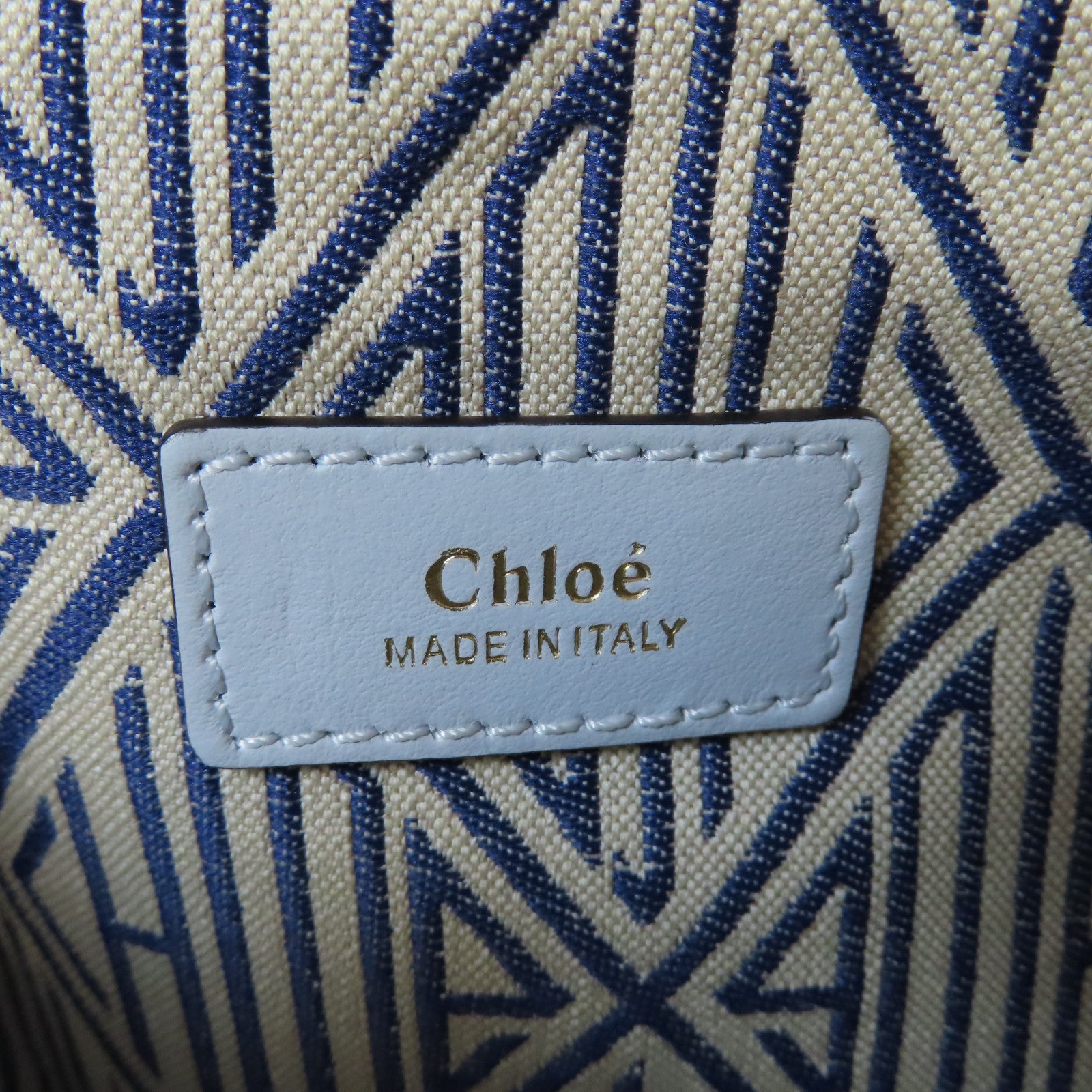 Chloe **【激減優惠】牛皮皮革2 Way Shoulder Bag金扣手挽肩背兩用袋淺藍色