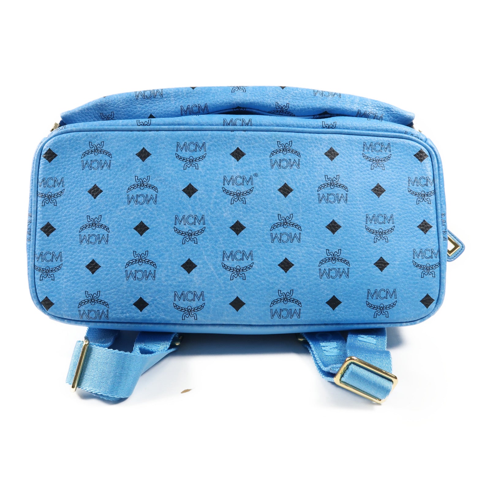 MCM 塗層帆布Backpack金扣背包