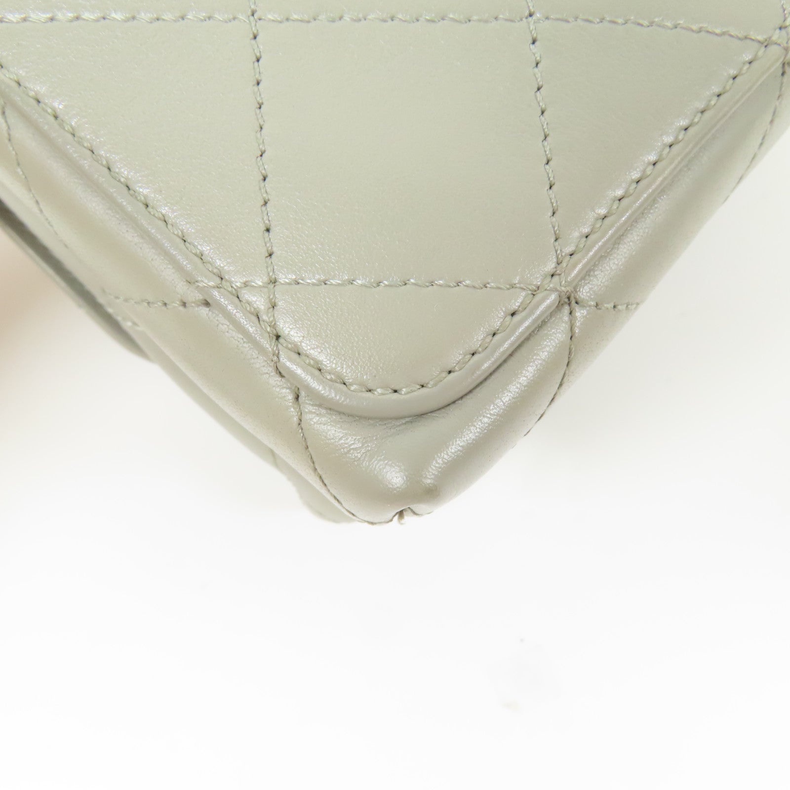 CHANEL 牛皮皮革Flap Bag With Top Handle金扣手挽肩背兩用袋