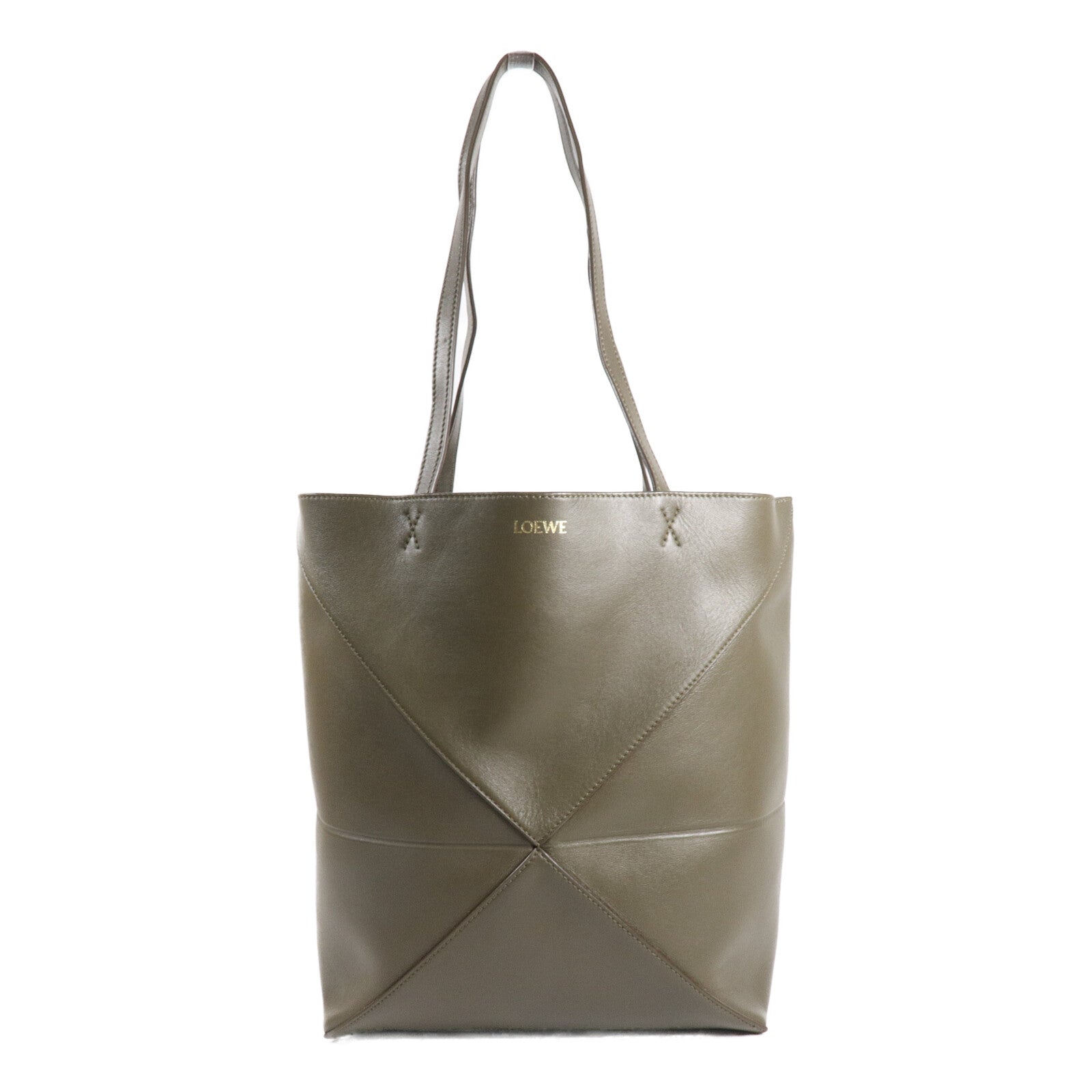 LOEWE 牛皮皮革Medium Puzzle Fold手挽袋