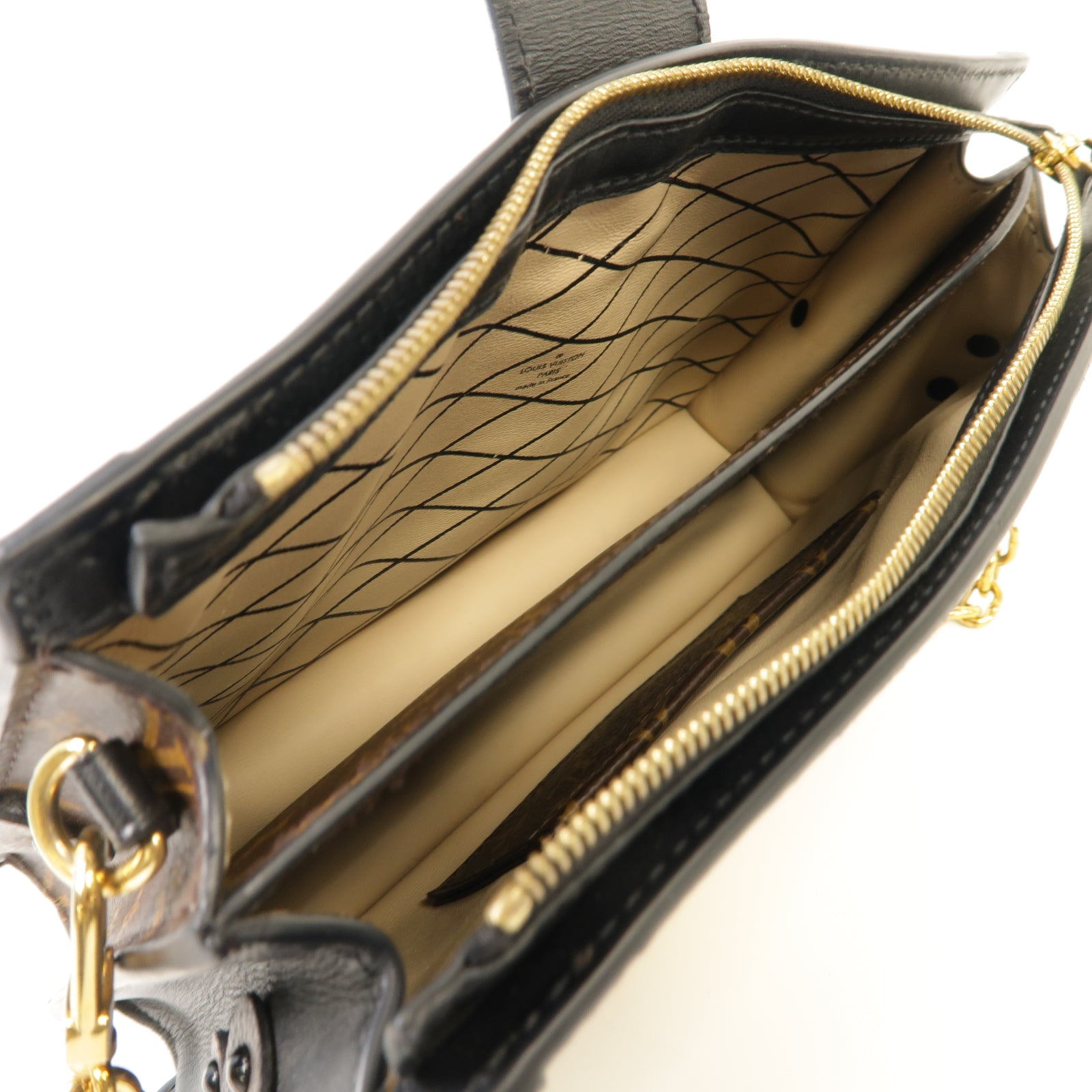 LOUIS VUITTON Monogram Reverse Trunk Clutch金扣肩背袋啡色
