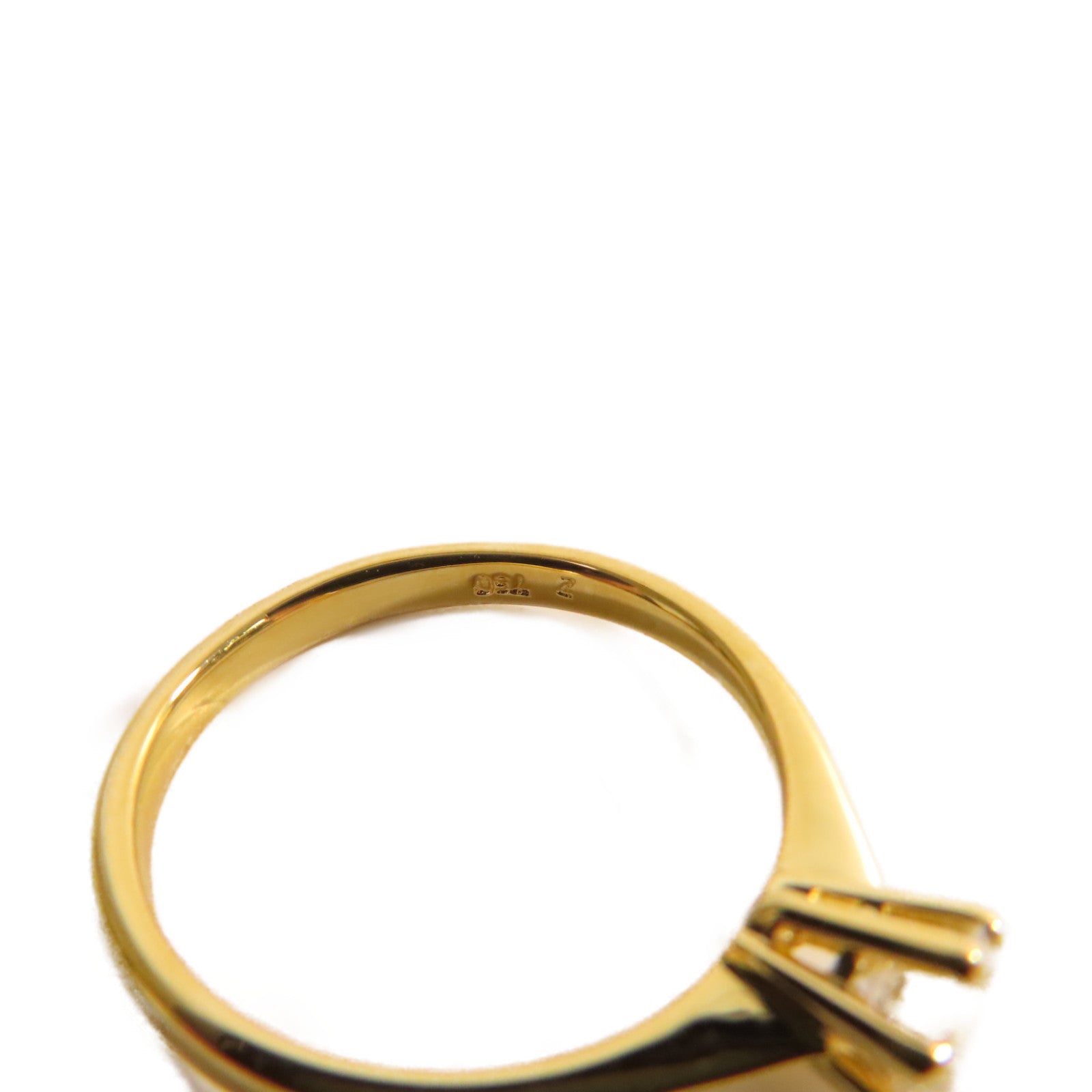 JEWELRY 【激減優惠】18K黃金/0.31ct鑽石Diamond Ring戒指US#5.75