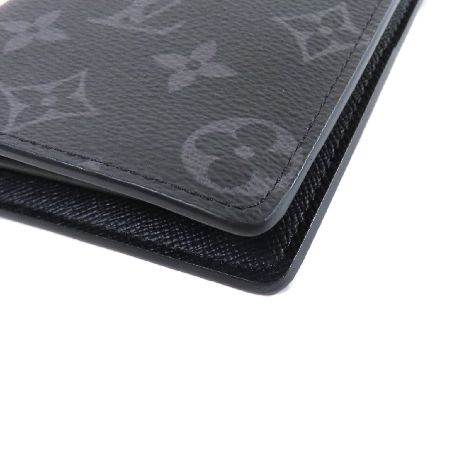 LOUIS VUITTON Monogram Eclipse Brazza Long Wallet銀扣長錢包黑色/碳灰色