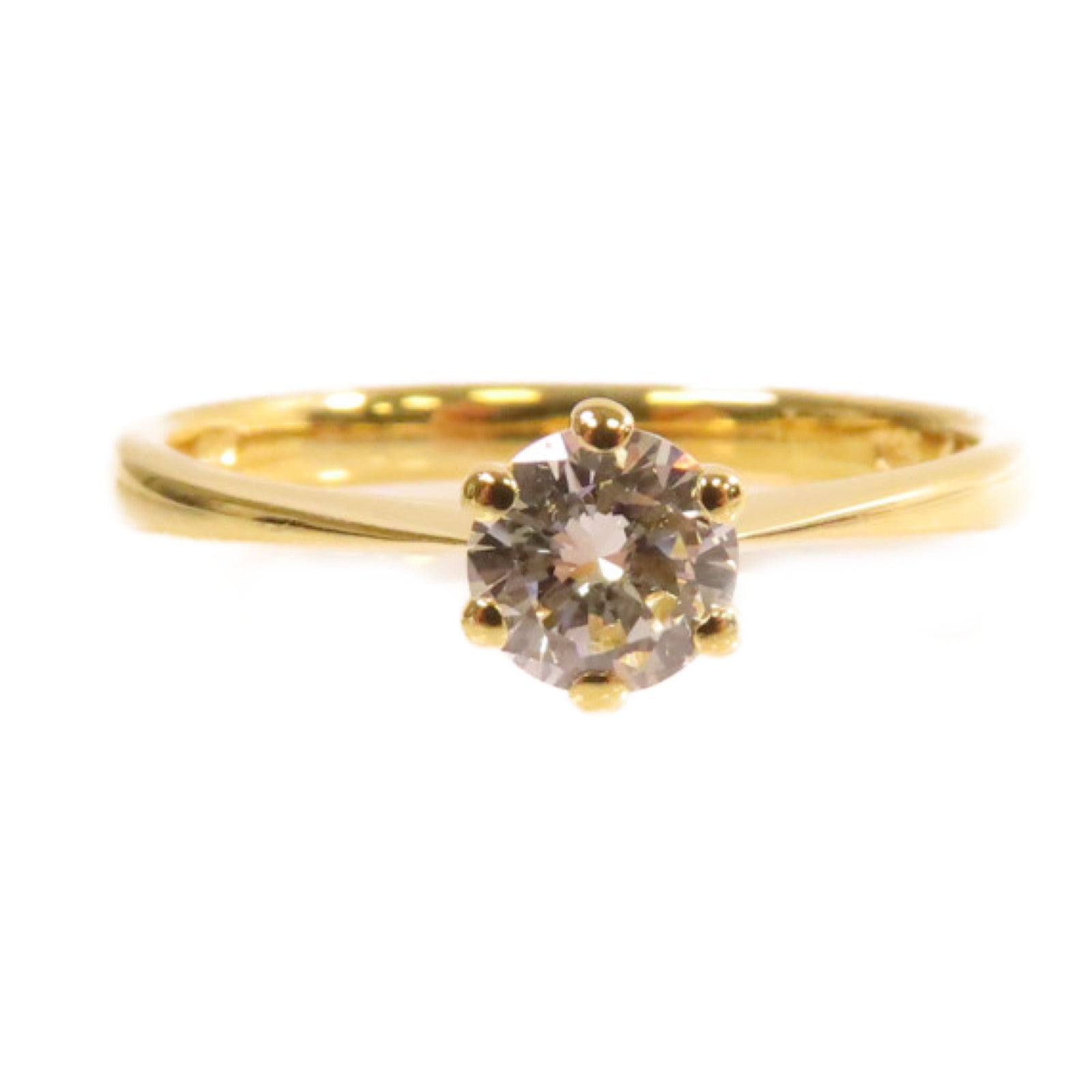 JEWELRY 【激減優惠】18K黃金/0.31ct鑽石Diamond Ring戒指US#5.75