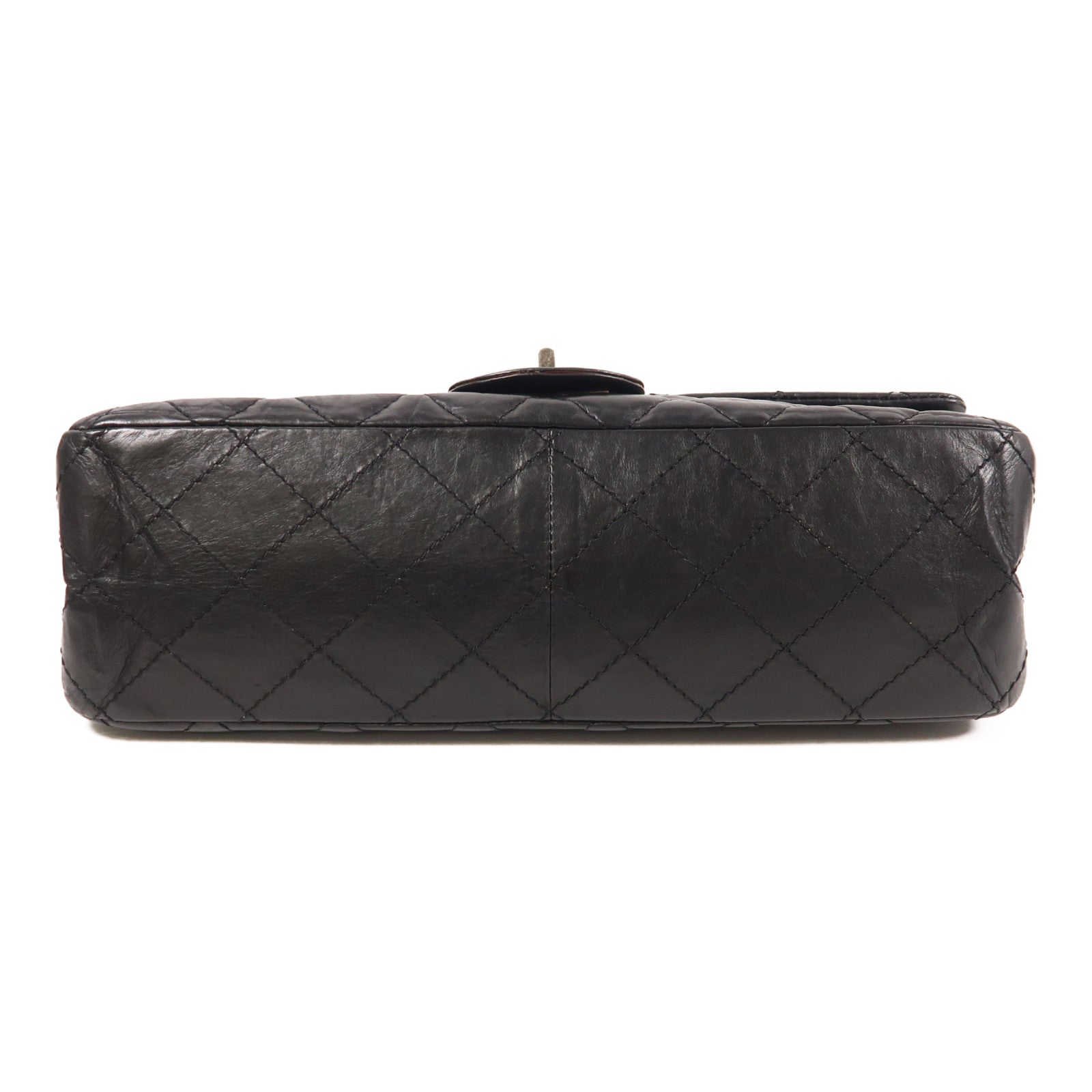 CHANEL 牛皮皮革2.55銀扣鏈帶肩背袋