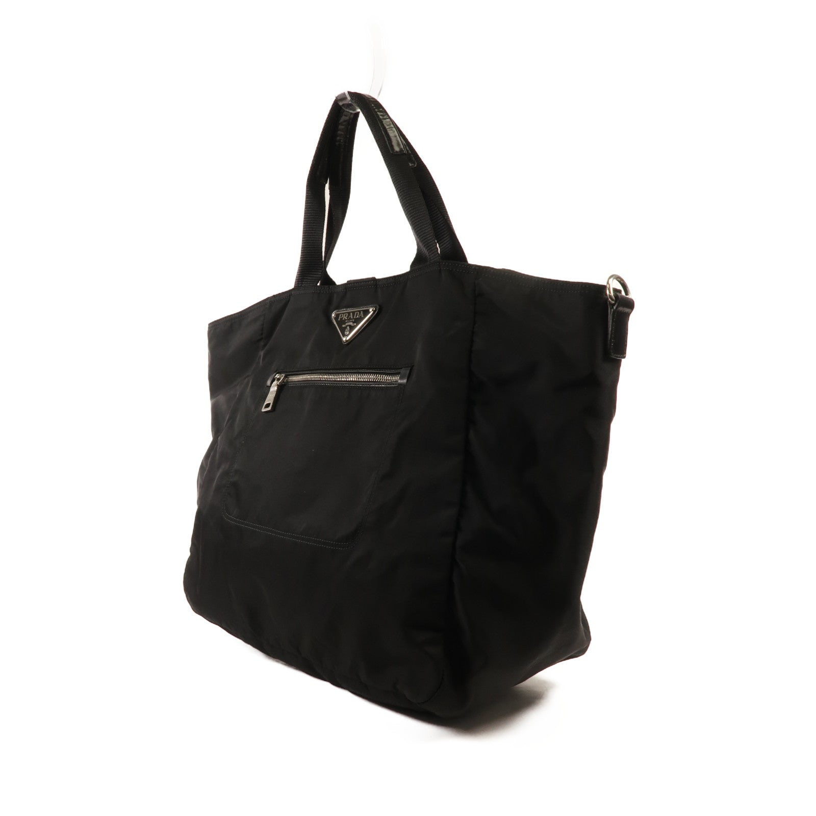 PRADA 尼龍2 Way Shoulder銀扣手挽肩背兩用袋