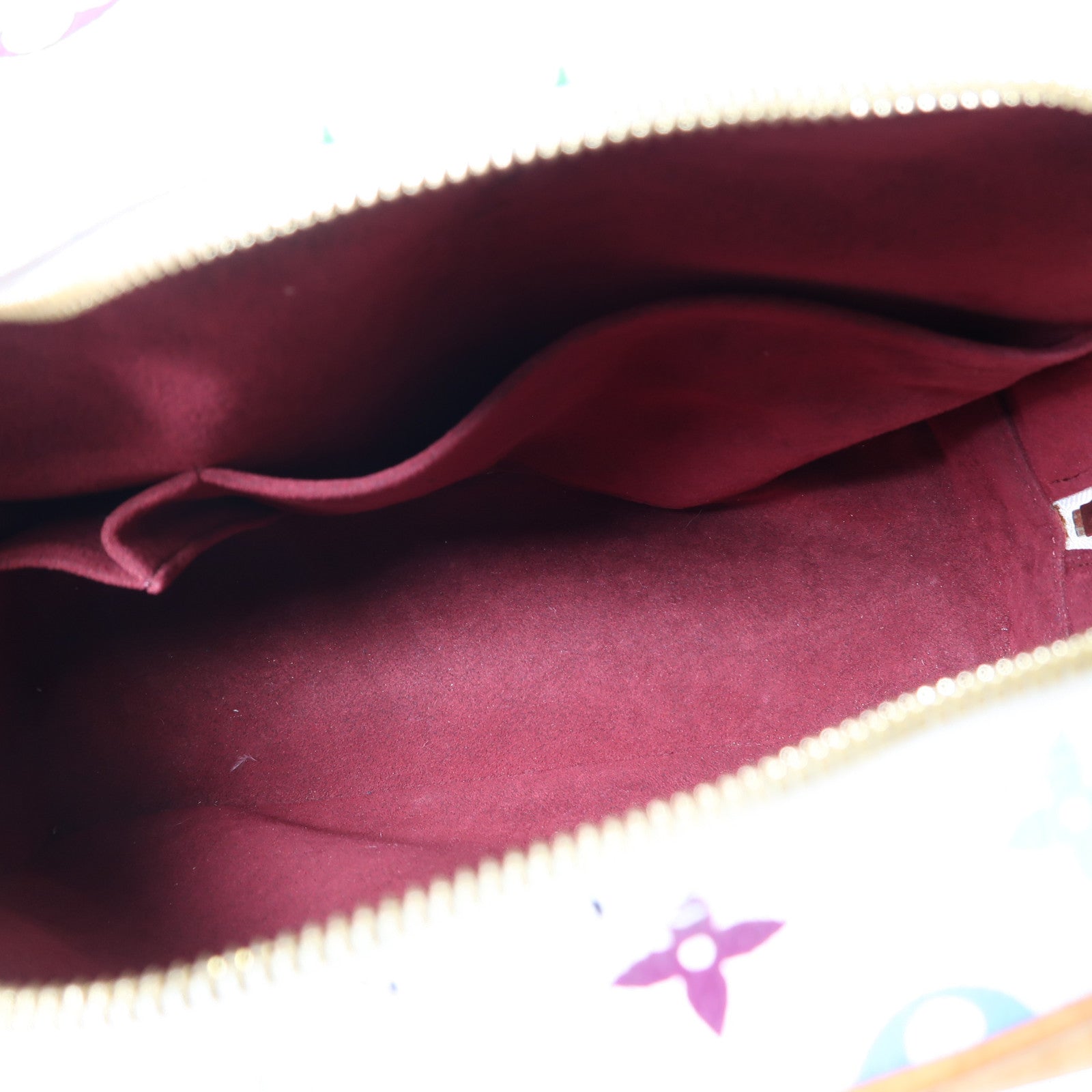 LOUIS VUITTON Monogram Trouville金扣手挽袋白色/多色