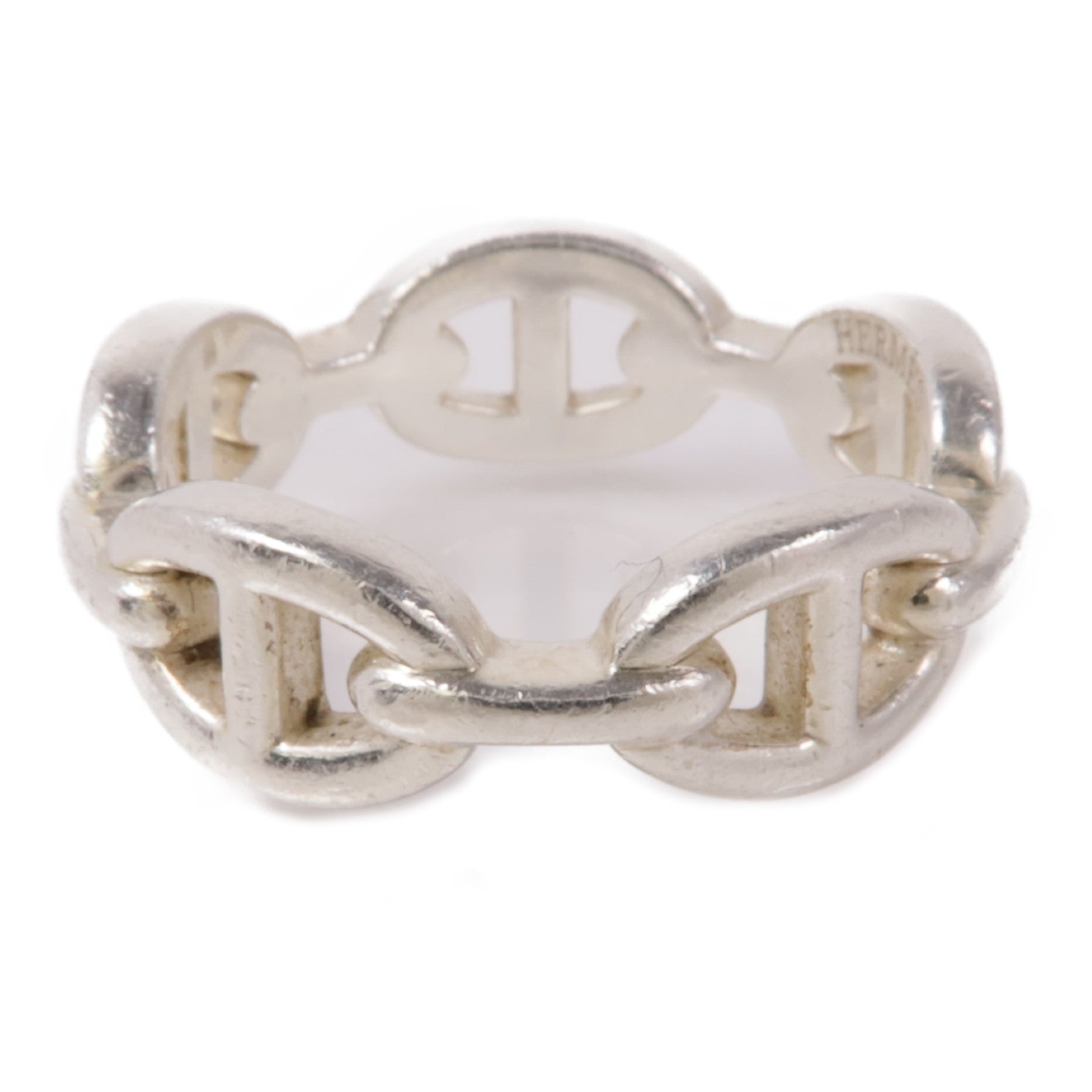 HERMES 925純銀Chaine Dancre Enchainee Ring戒指SilverUS#8.5