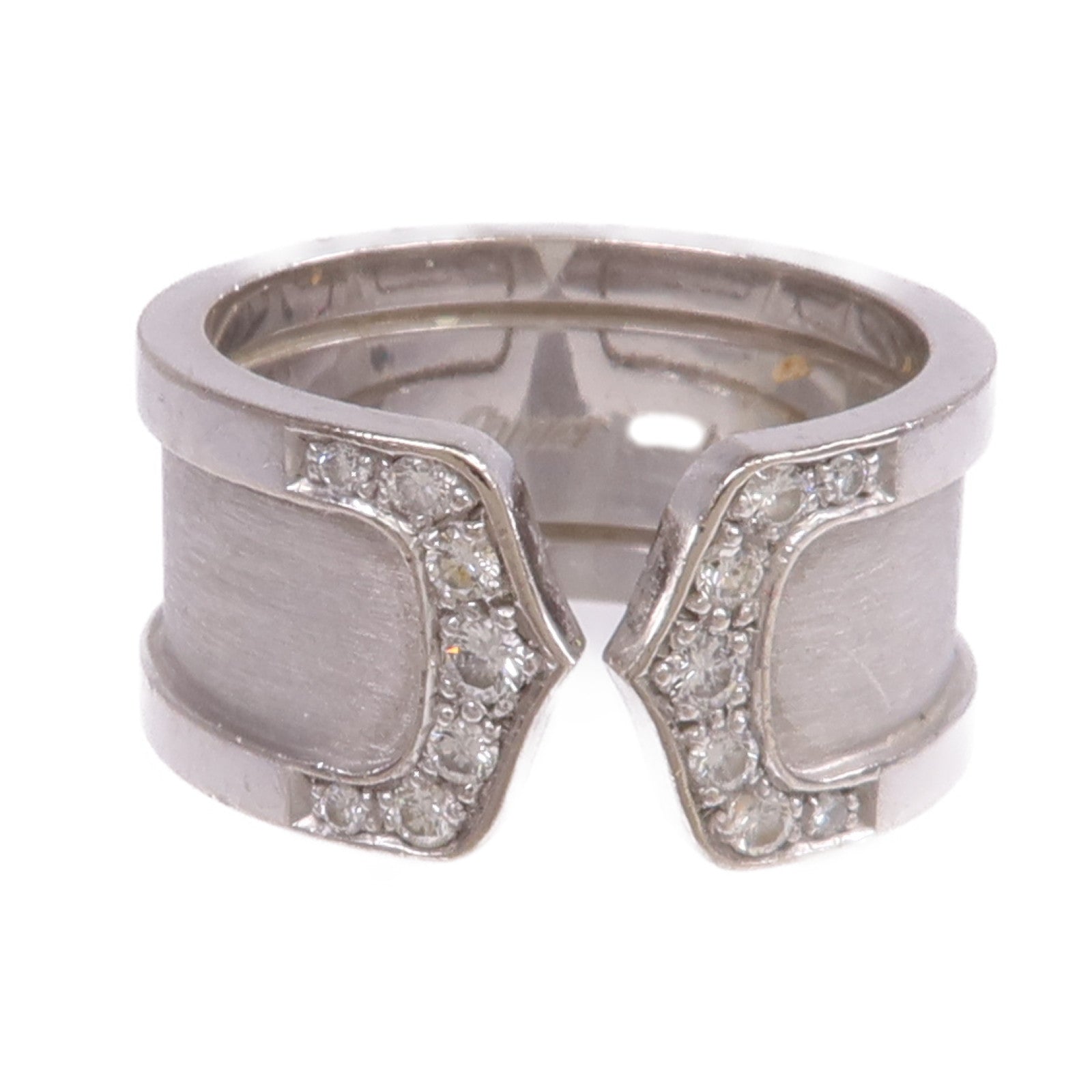 CARTIER 18K白金C2 Diamond Ring鑽石戒指Cartier#52/US#6