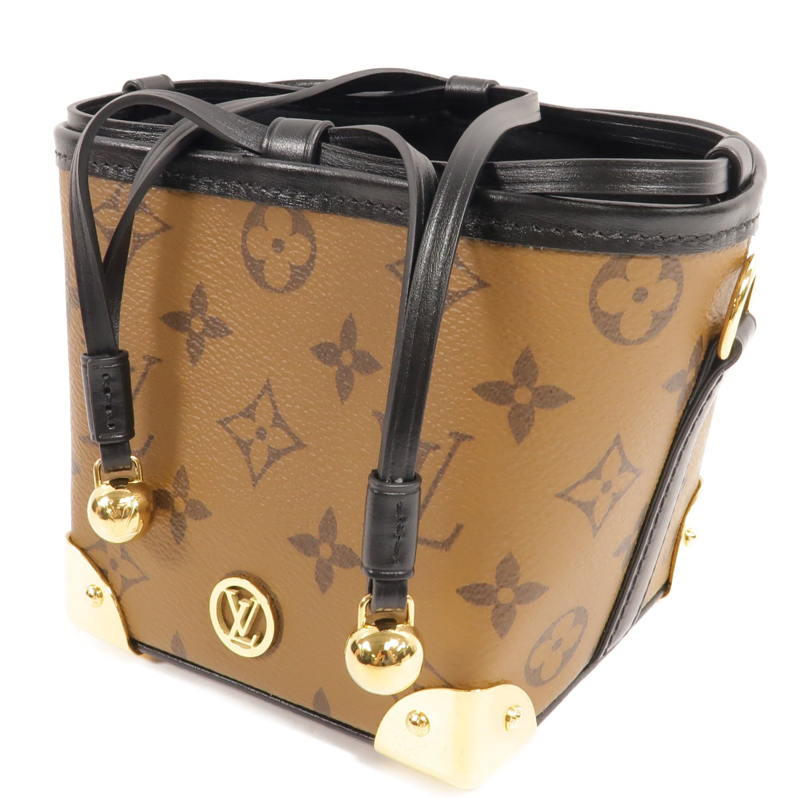 LOUIS VUITTON Monogram Reverse Noe Purse LV Charms金扣肩背袋