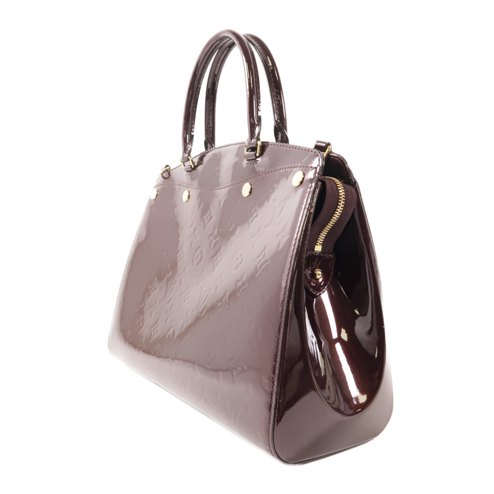 LOUIS VUITTON Monogram Vernis Brea MM金扣手挽肩背兩用袋