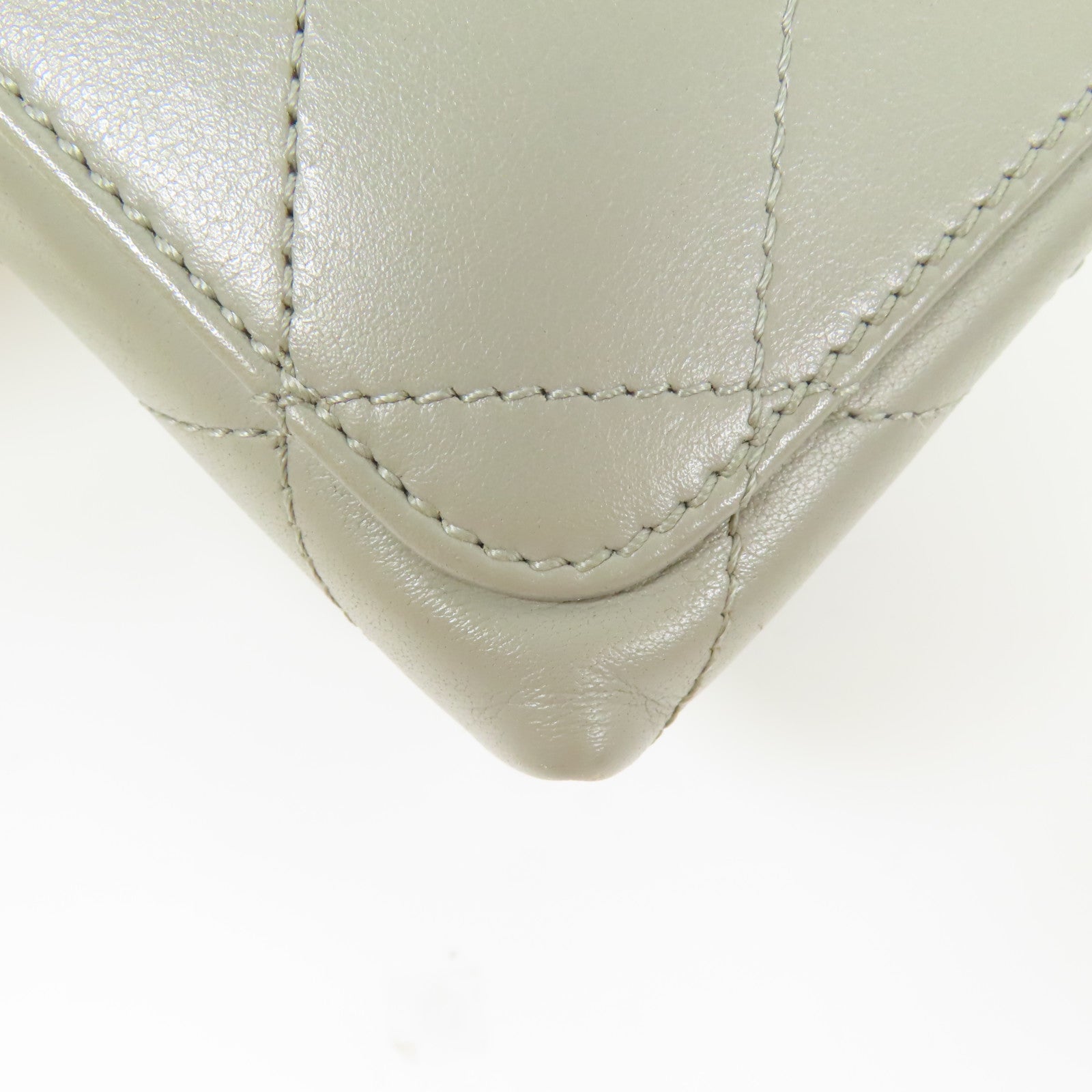 CHANEL 牛皮皮革Flap Bag With Top Handle金扣手挽肩背兩用袋