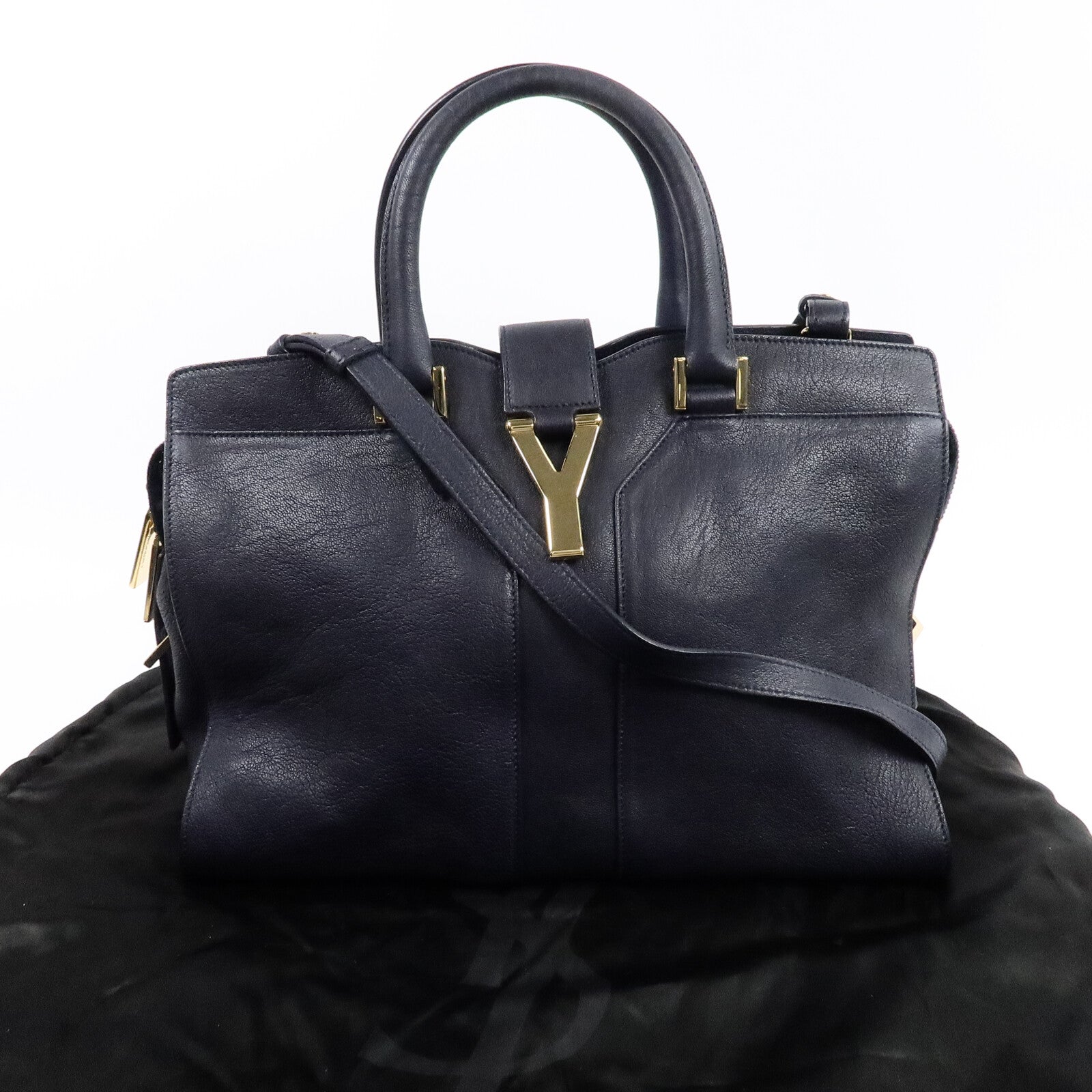 YVES SAINT LAURENT 牛皮皮革Cabas Chyc手挽肩背兩用袋