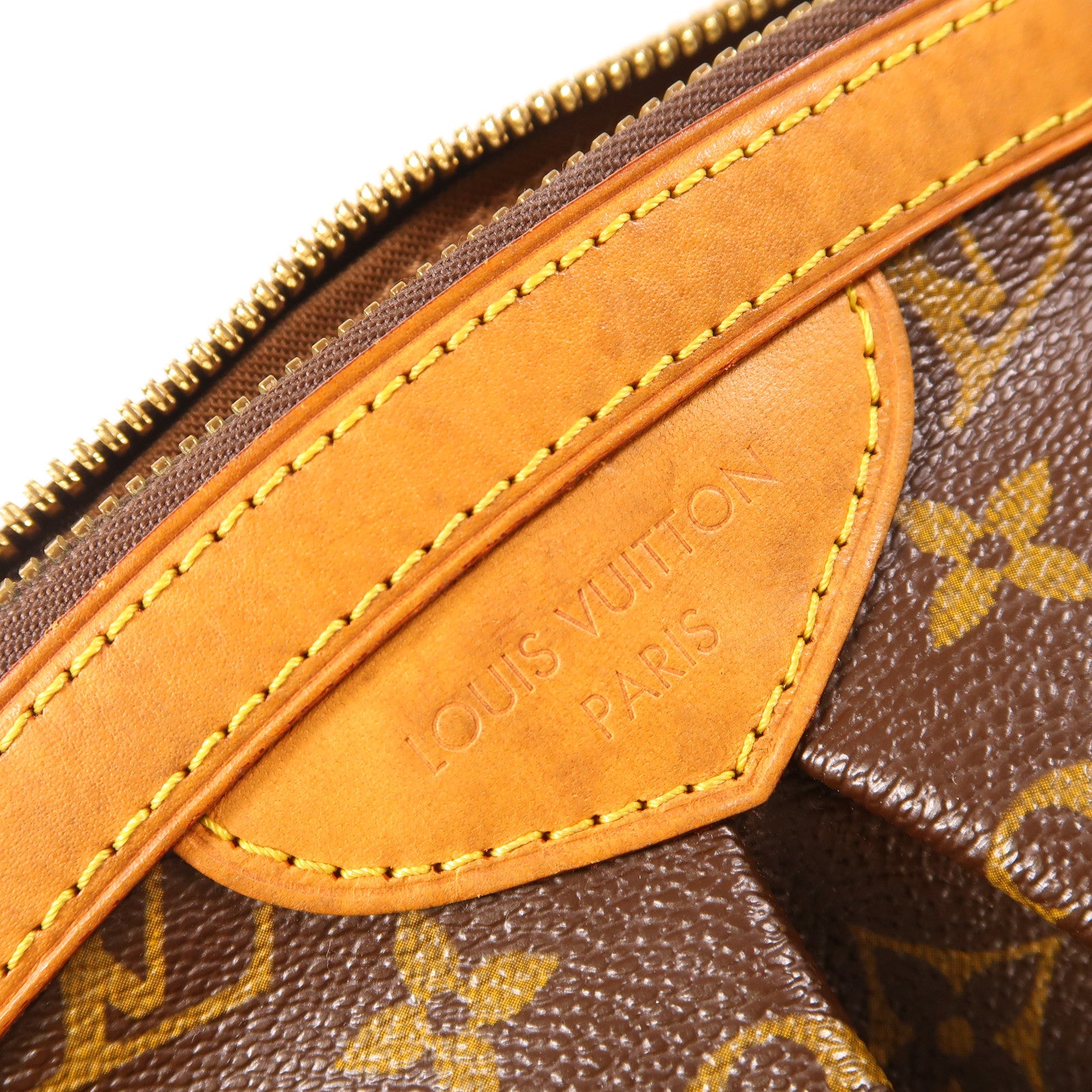 LOUIS VUITTON LV GHW Tivoli PM Shoulder Handbag M40143 Monogram Brown