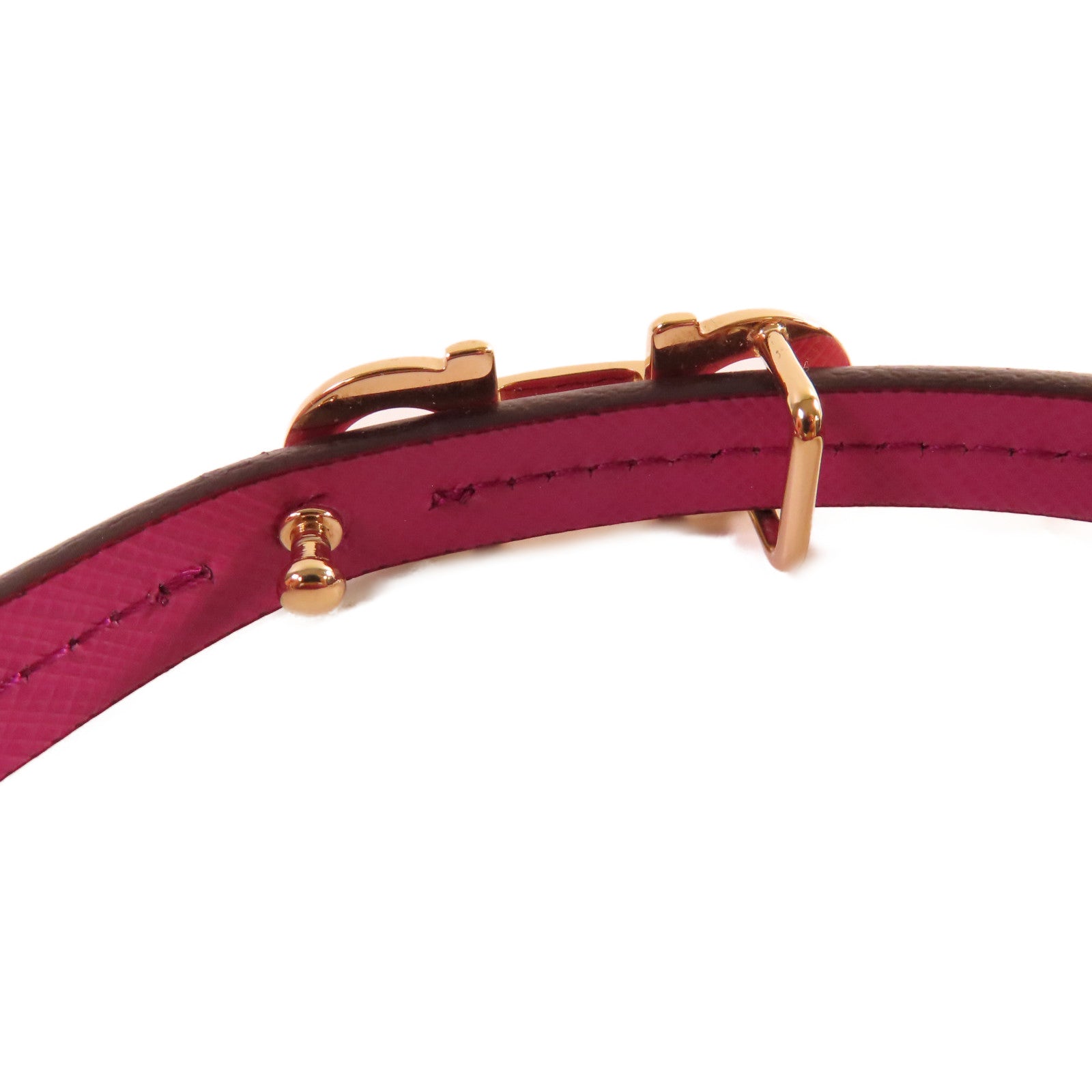 Salvatore Ferragamo 牛皮皮革Belt金扣皮帶紫色