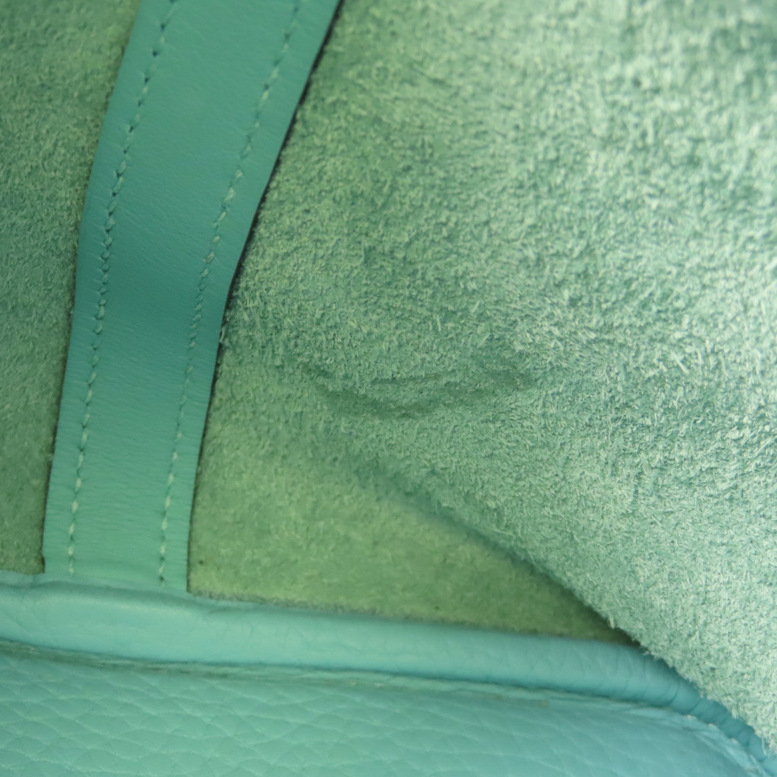 HERMES Clemence皮革Picotin 22銀扣手挽袋Bleu Atoll