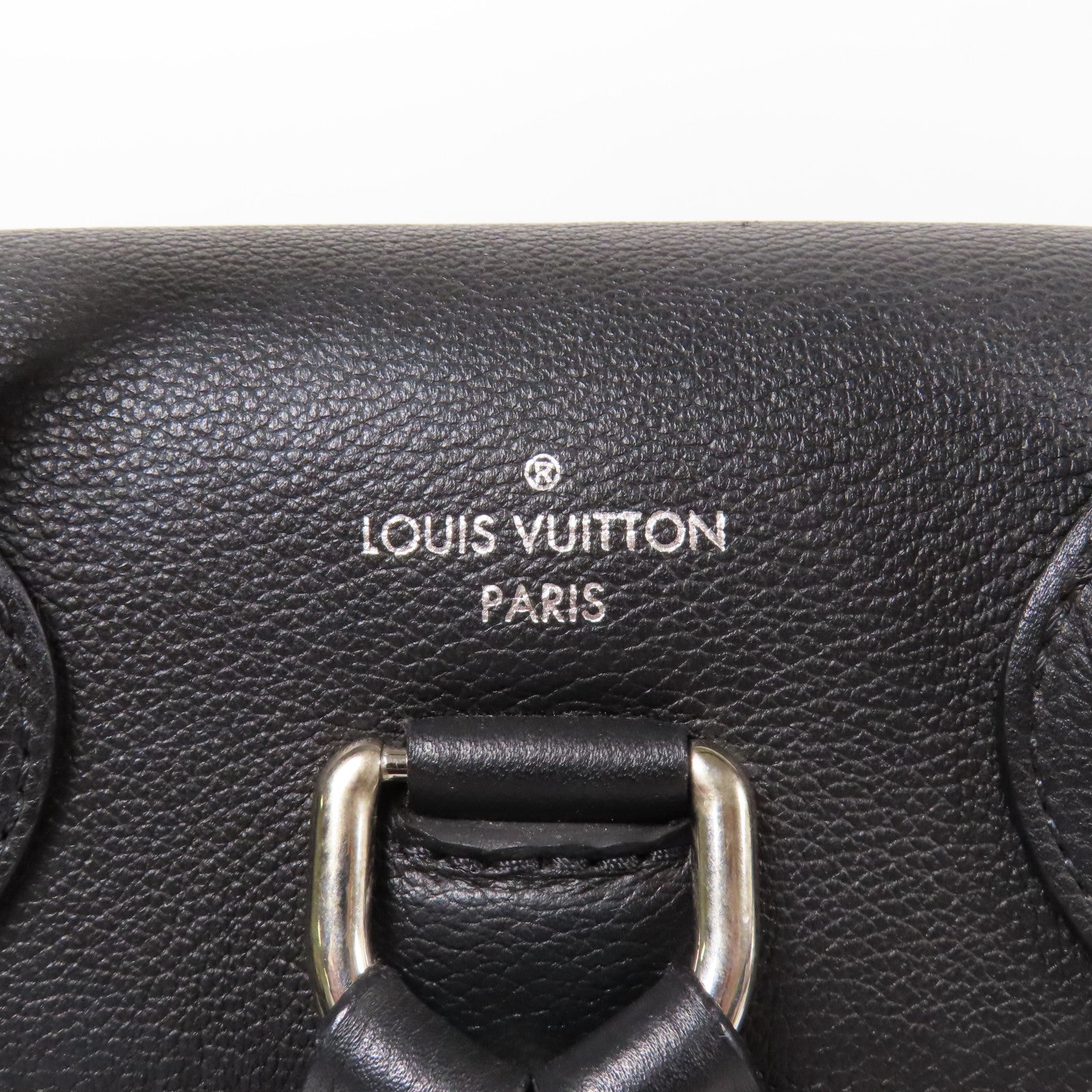 LOUIS VUITTON 牛皮皮革Lock Me Backpack銀扣背包