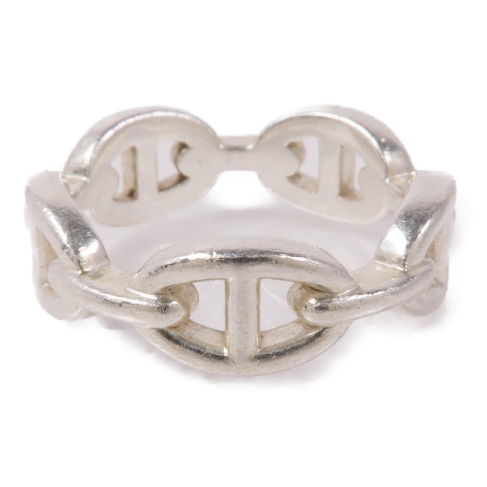 HERMES 925純銀Chaine Dancre Enchainee Ring戒指SilverUS#8.5