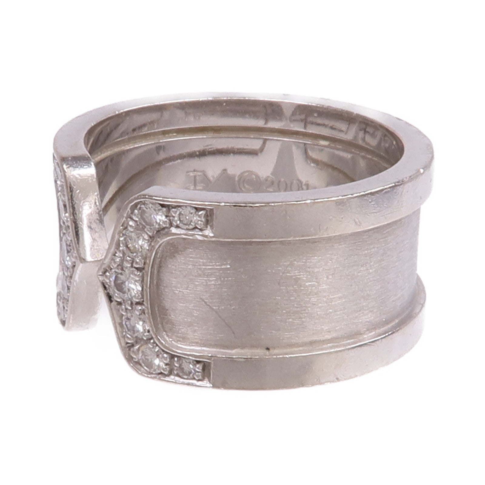 CARTIER 18K白金C2 Diamond Ring鑽石戒指Cartier#52/US#6