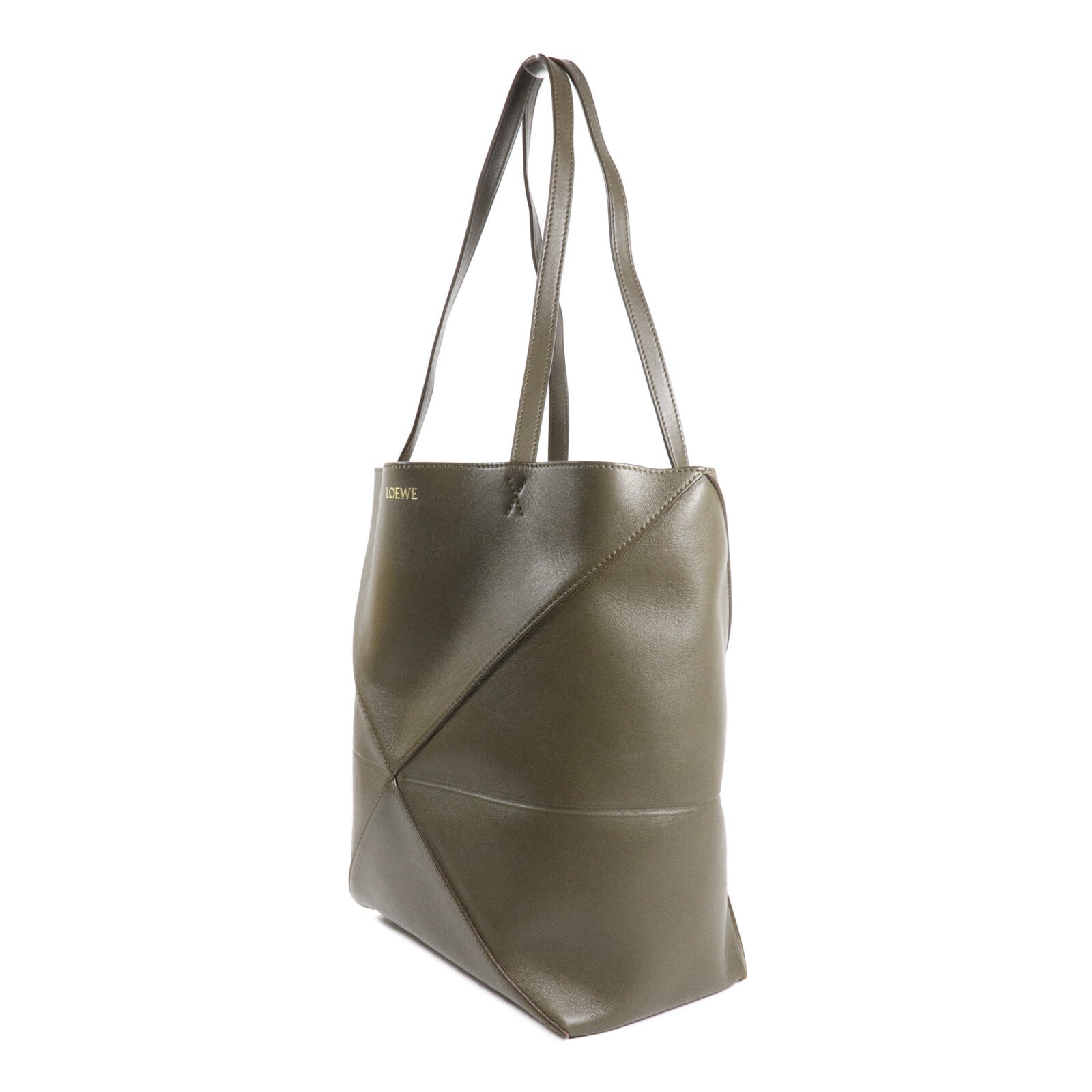 LOEWE 牛皮皮革Medium Puzzle Fold手挽袋