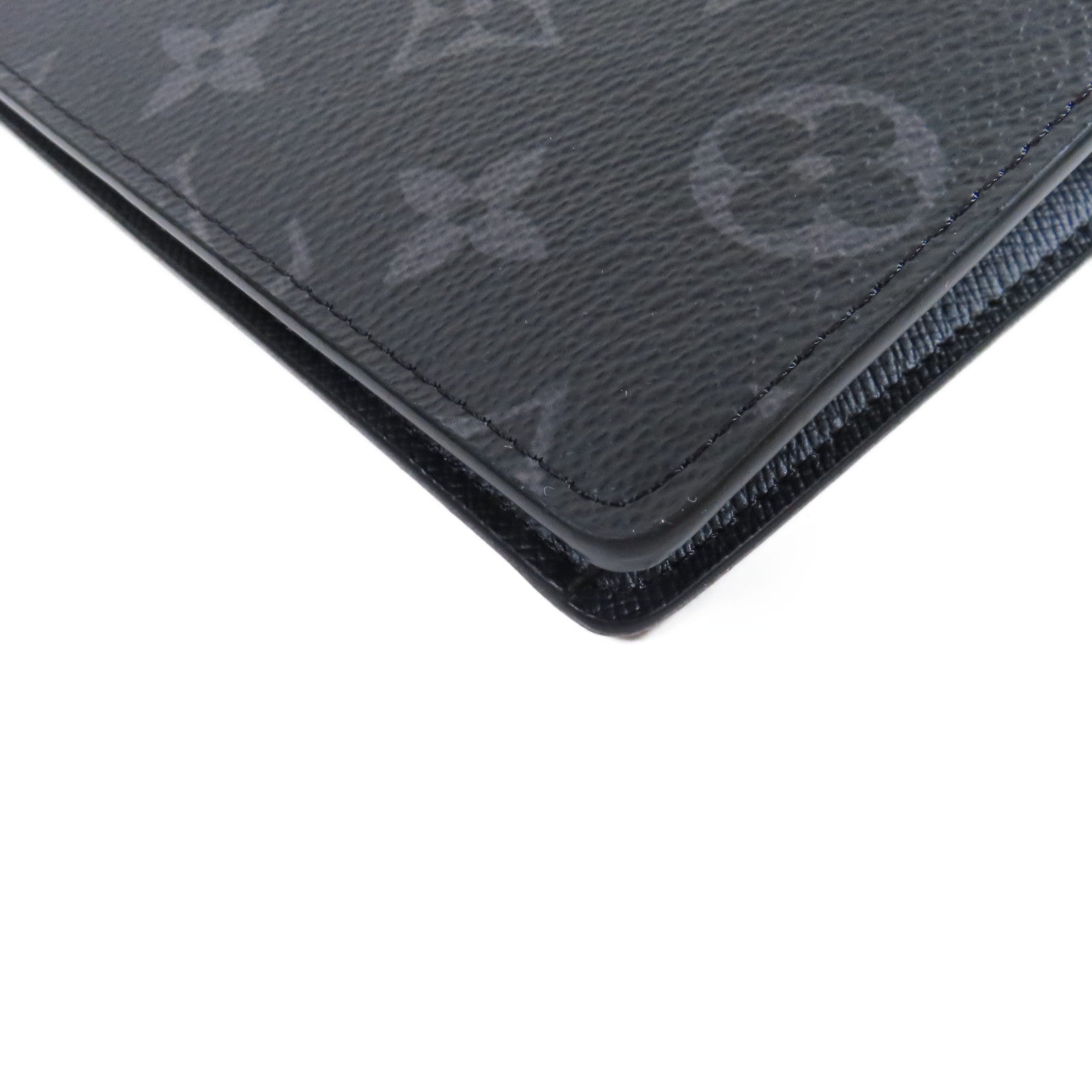 LOUIS VUITTON Monogram Eclipse Brazza Long Wallet銀扣長錢包黑色/碳灰色