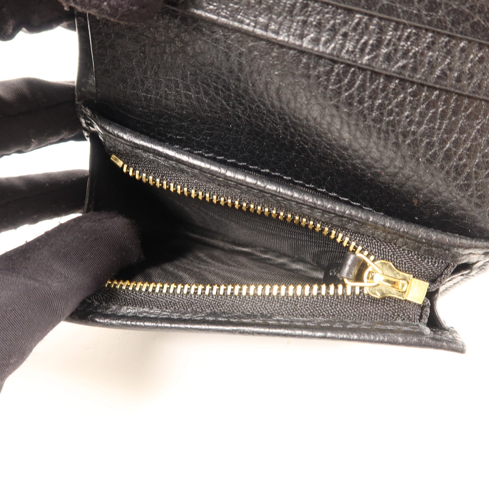 GUCCI 塗層帆布/牛皮皮革GG Marmont Bifold Wallet金扣錢包