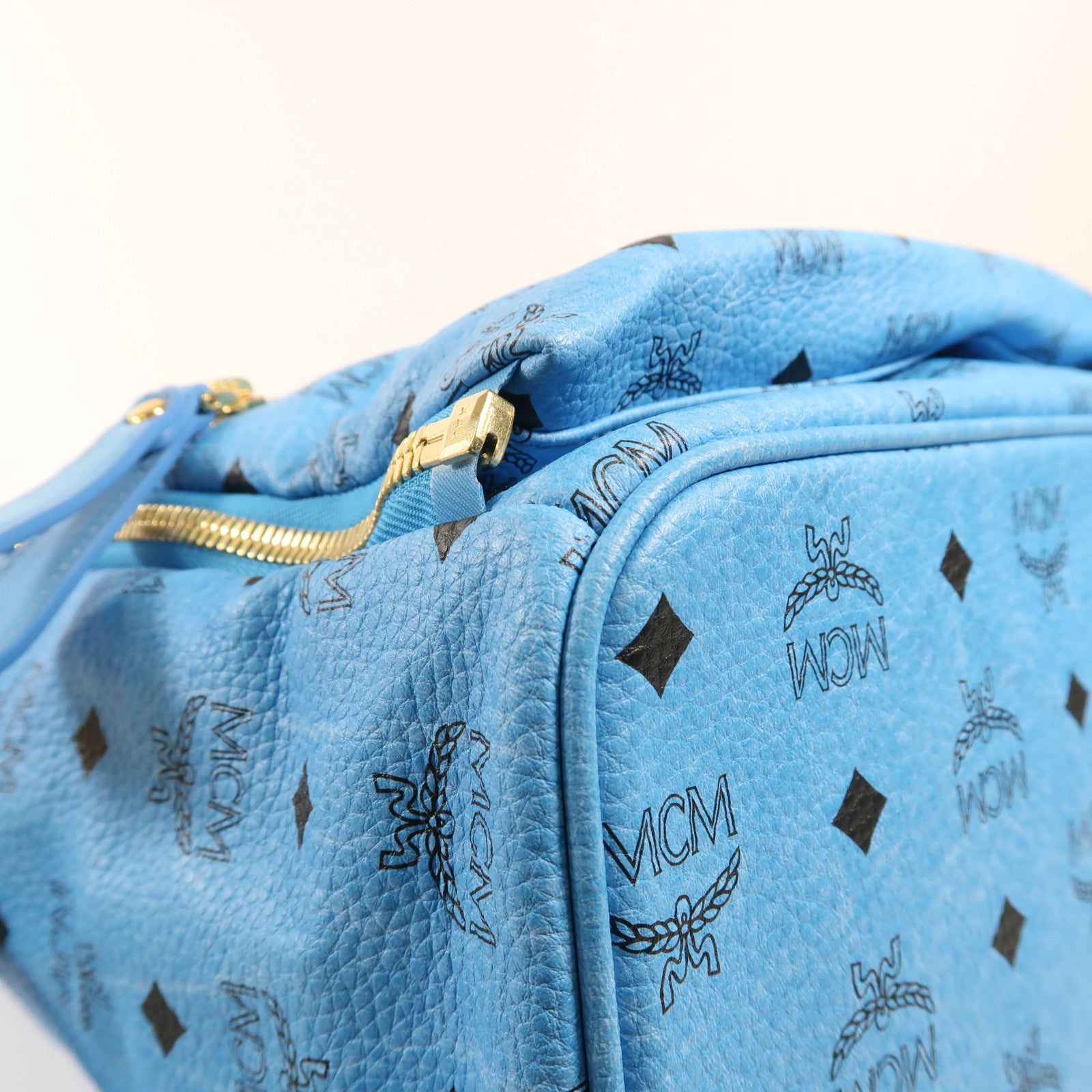 MCM 塗層帆布Backpack金扣背包
