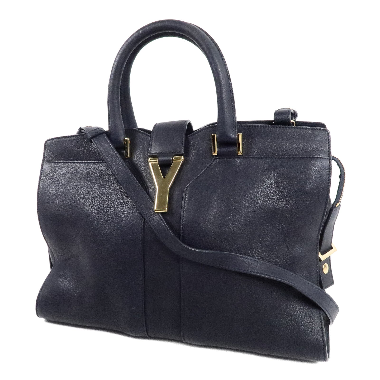 YVES SAINT LAURENT 牛皮皮革Cabas Chyc手挽肩背兩用袋