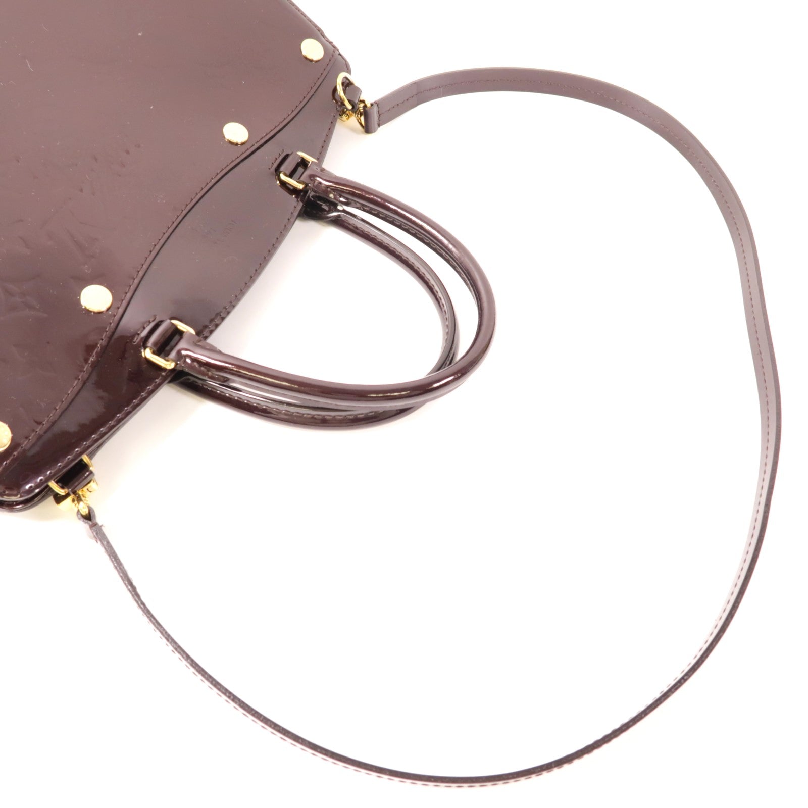 LOUIS VUITTON Monogram Vernis Brea MM金扣手挽肩背兩用袋