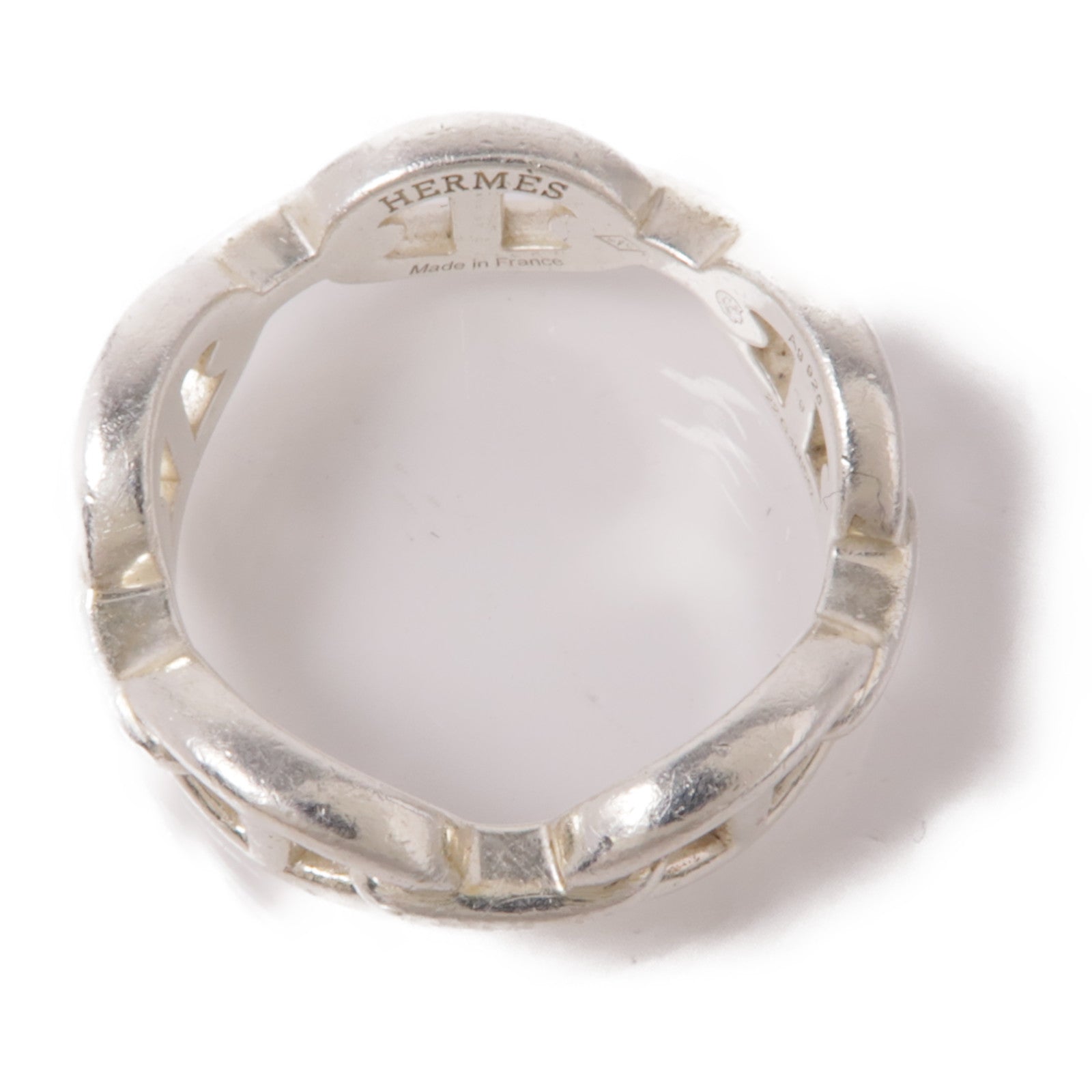 HERMES 925純銀Chaine Dancre Enchainee Ring戒指SilverUS#8.5