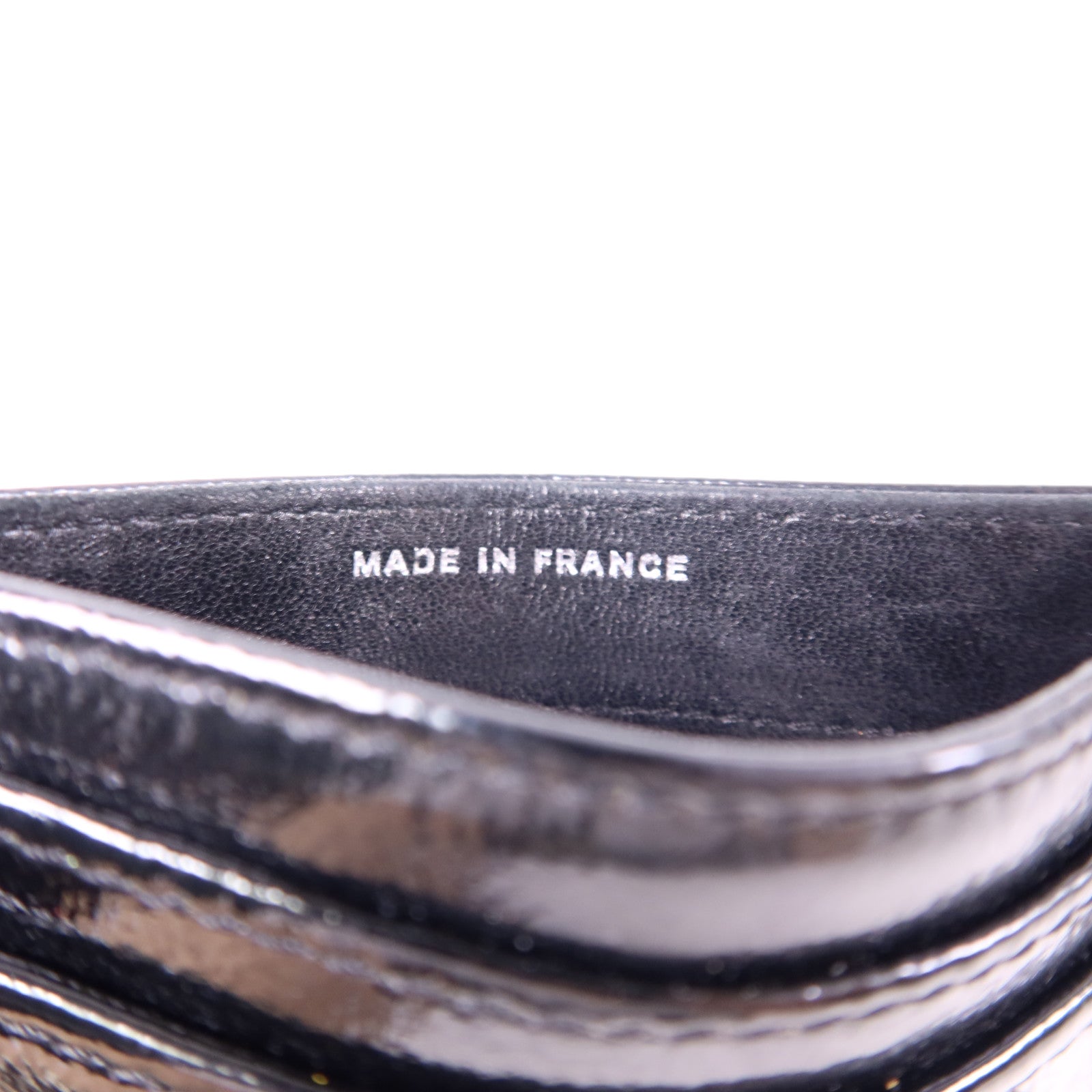 CHANEL 漆皮皮革Card Case銀扣卡片套