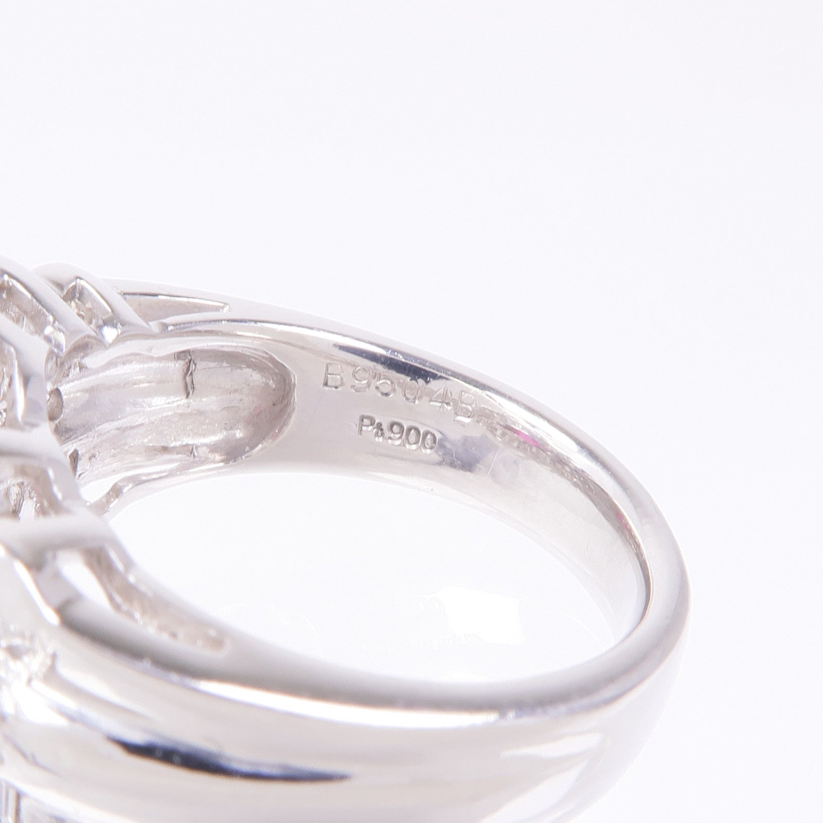 JEWELRY PT900鉑金Ruby Diamond Ring紅寶石/鑽石戒指US#6