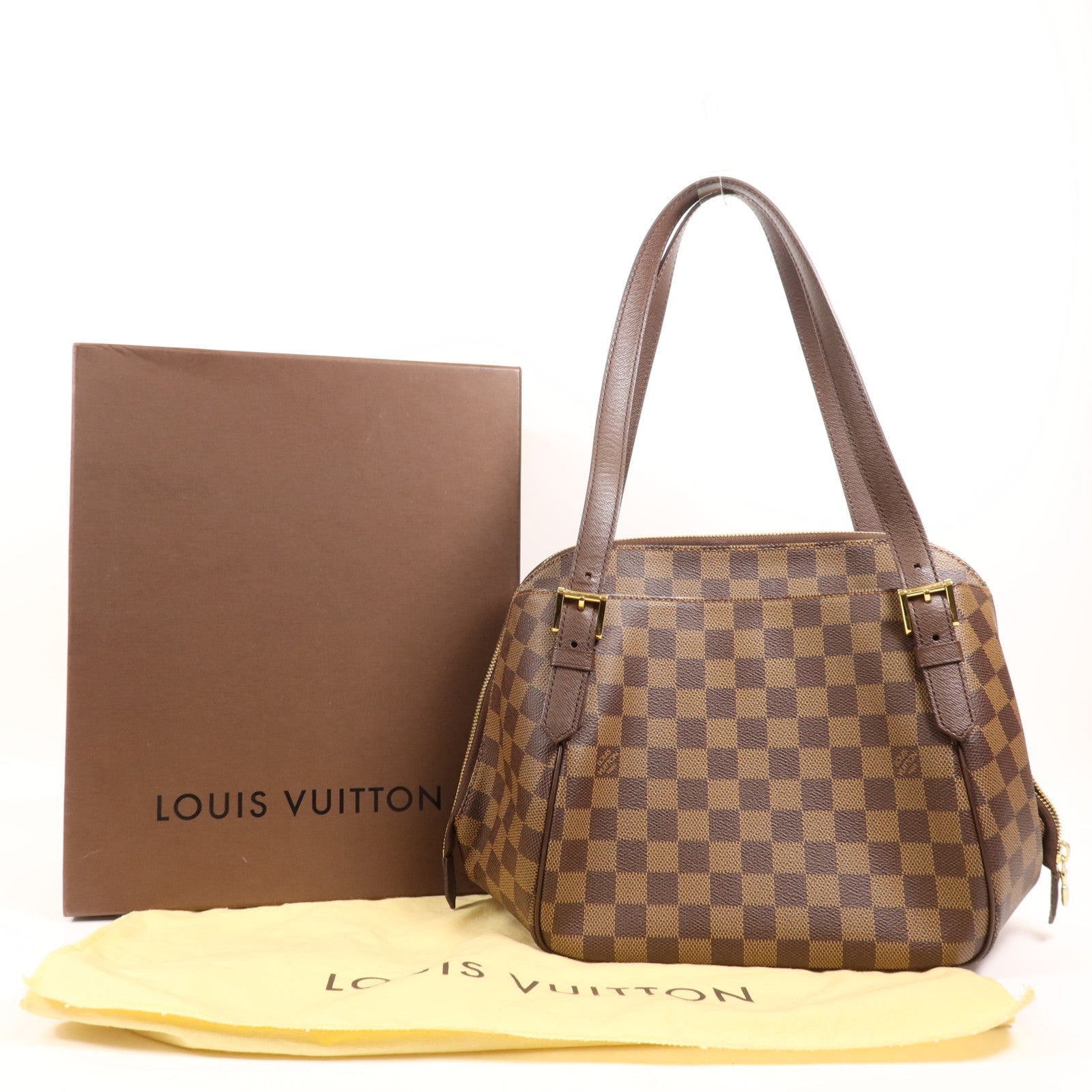 LOUIS VUITTON Damier Belem MM金扣肩背袋