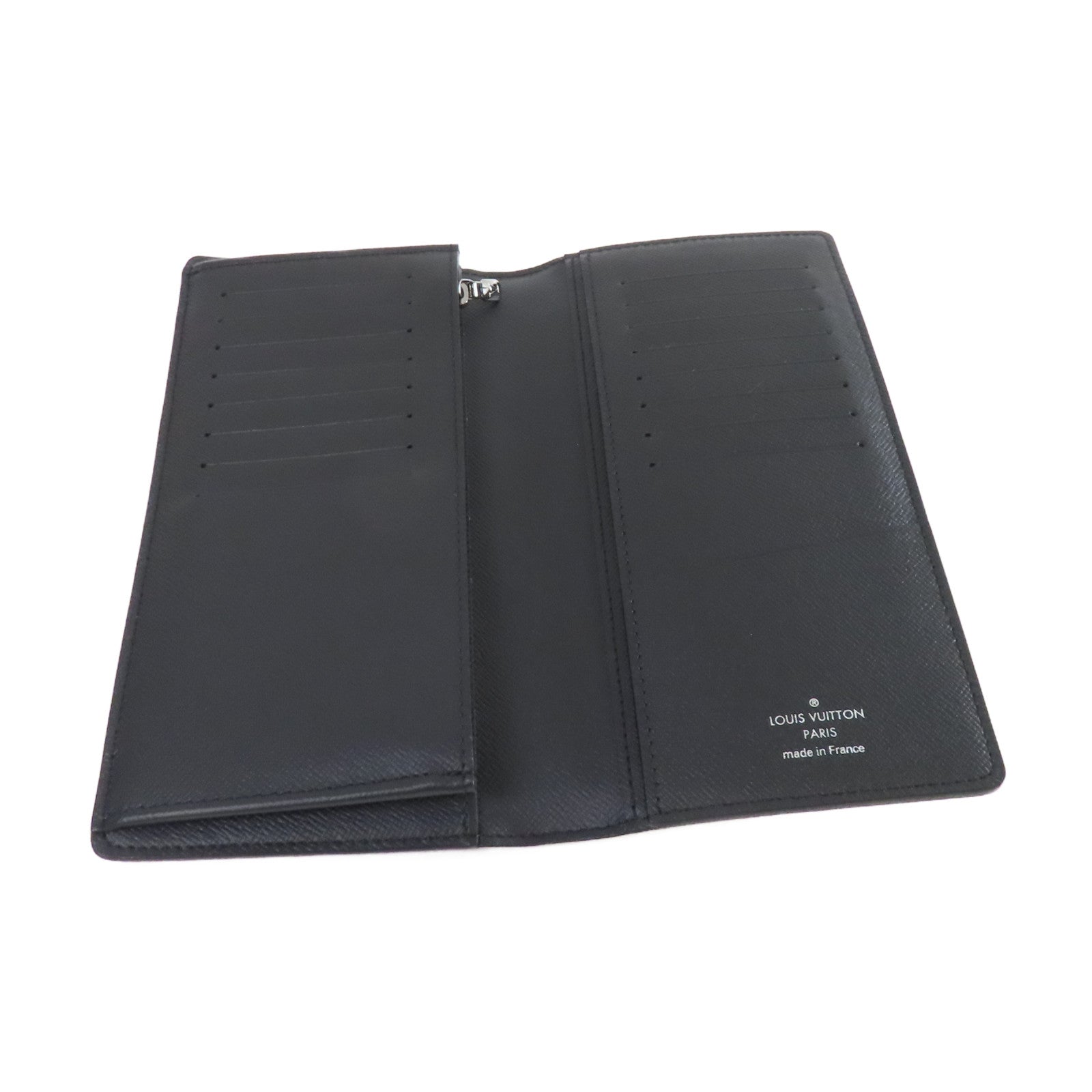LOUIS VUITTON Monogram Eclipse Brazza Long Wallet銀扣長錢包黑色/碳灰色