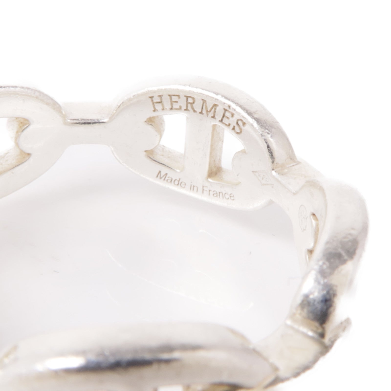 HERMES 925純銀Chaine Dancre Enchainee Ring戒指SilverUS#8.5
