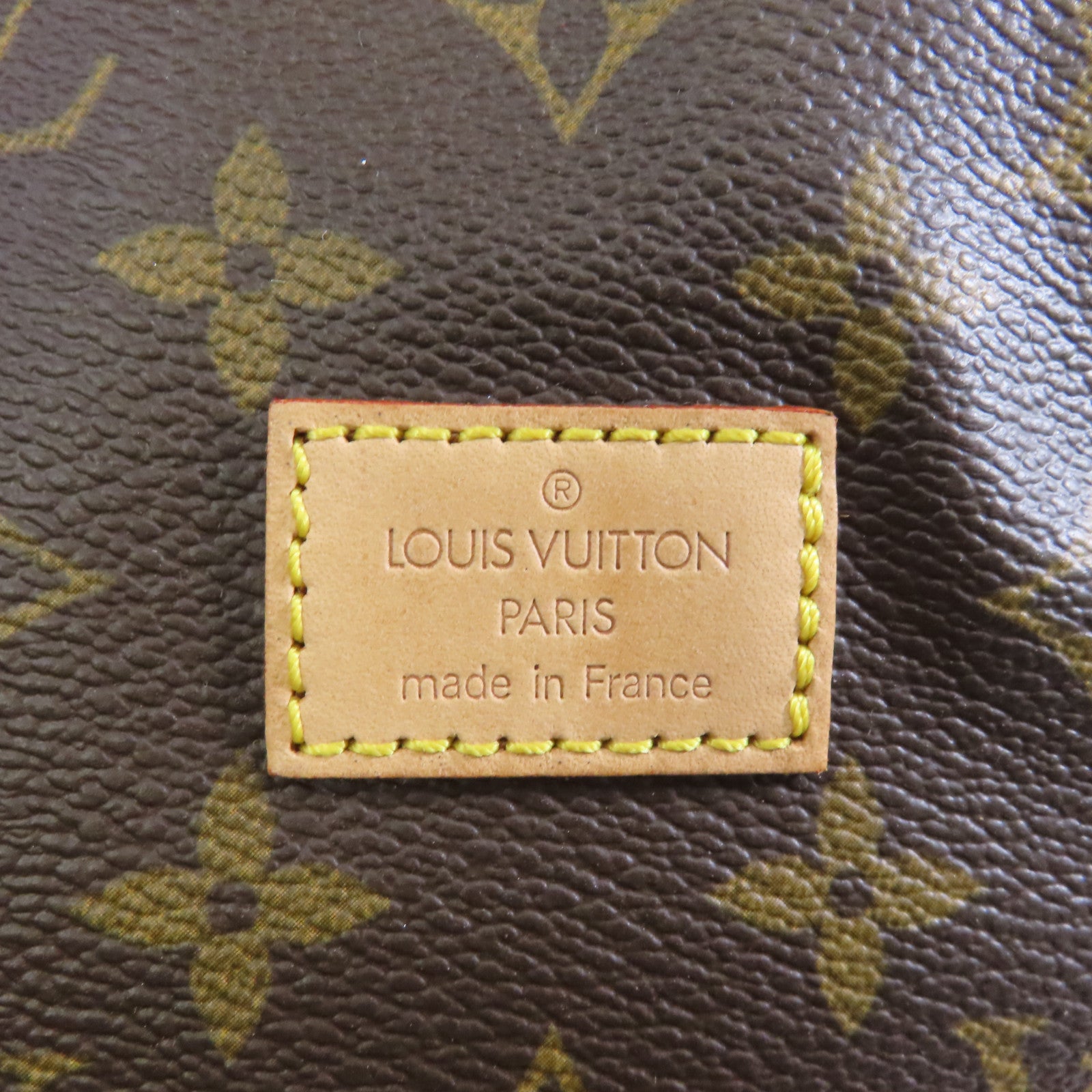 LOUIS VUITTON Monogram Saumur MM金扣肩背袋棕色