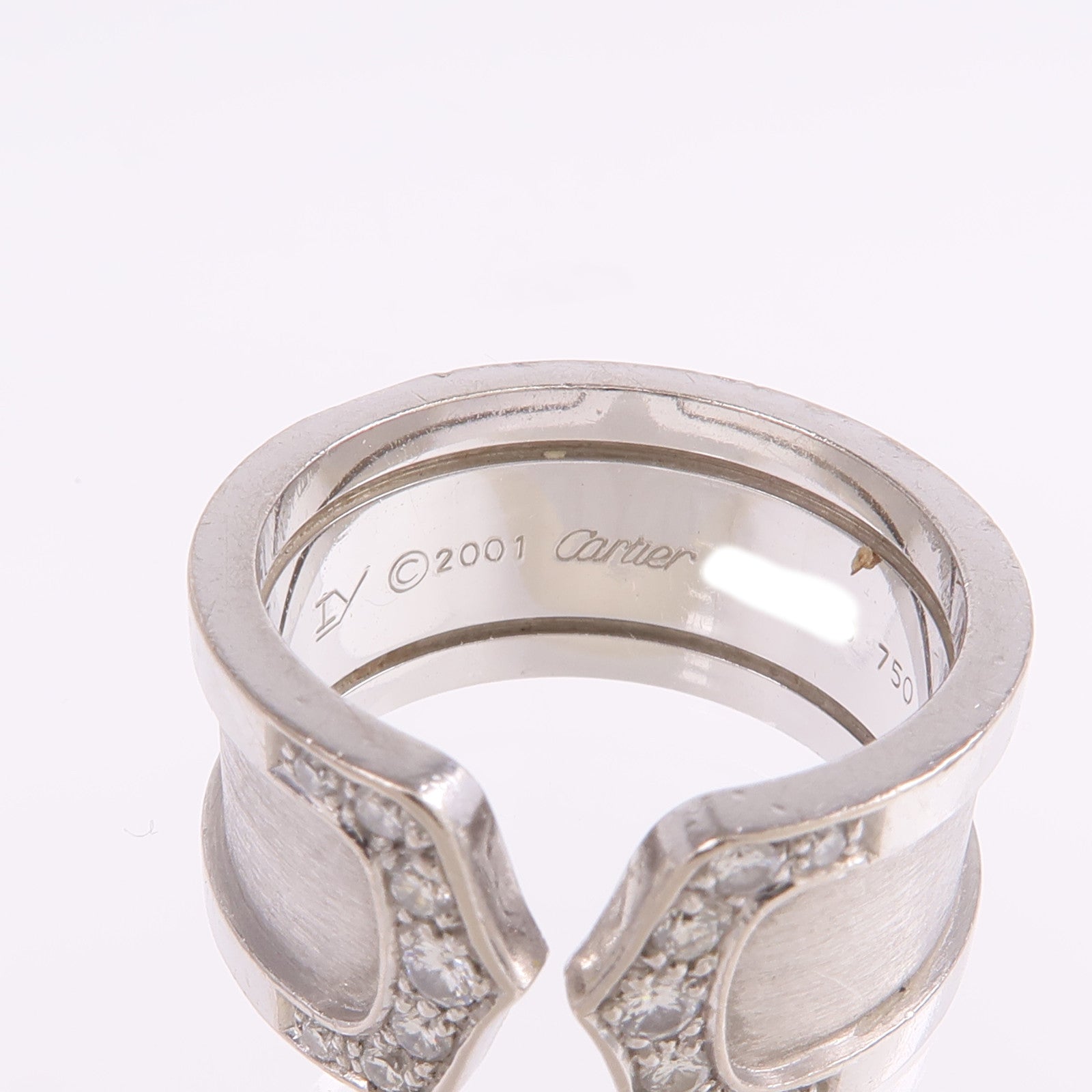 CARTIER 18K白金C2 Diamond Ring鑽石戒指Cartier#52/US#6