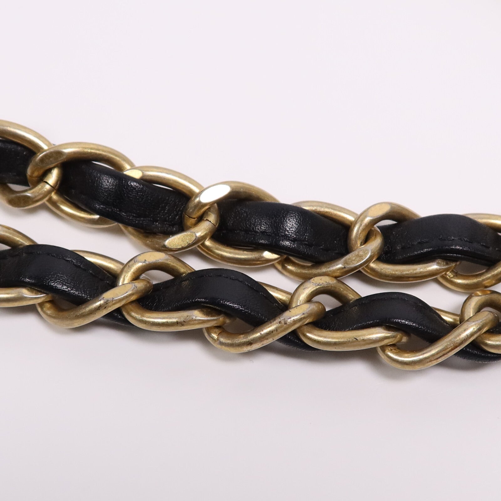 CHANEL 牛皮皮革Tote Bag金扣鏈帶手挽袋