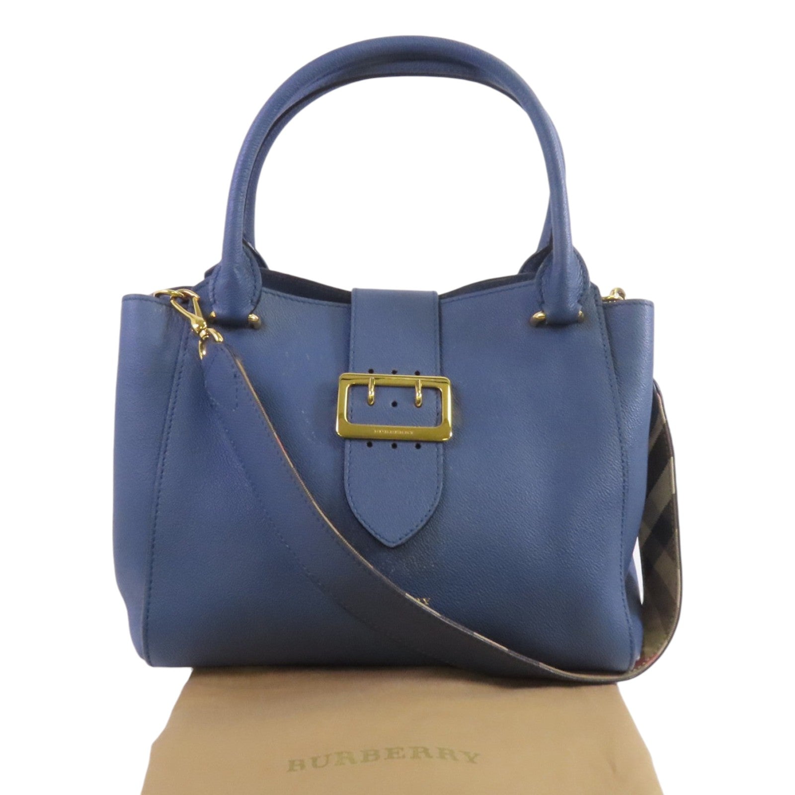 BURBERRY 【激減優惠】牛皮皮革Buckle Tote Bag金扣手挽肩背兩用袋