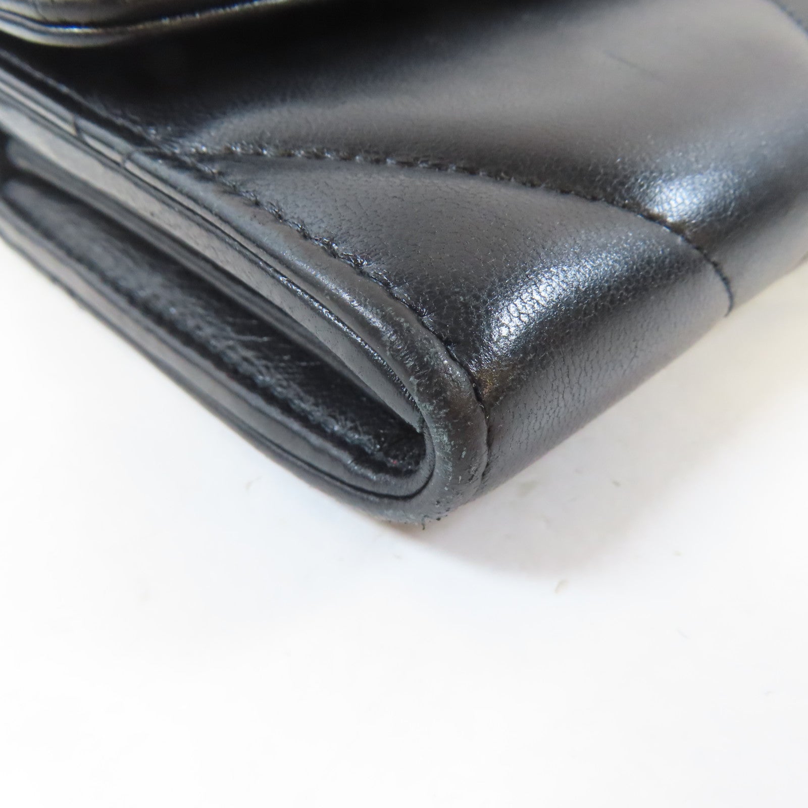 CHANEL 羊皮皮革19 Long Flap Wallet金扣長錢包黑色