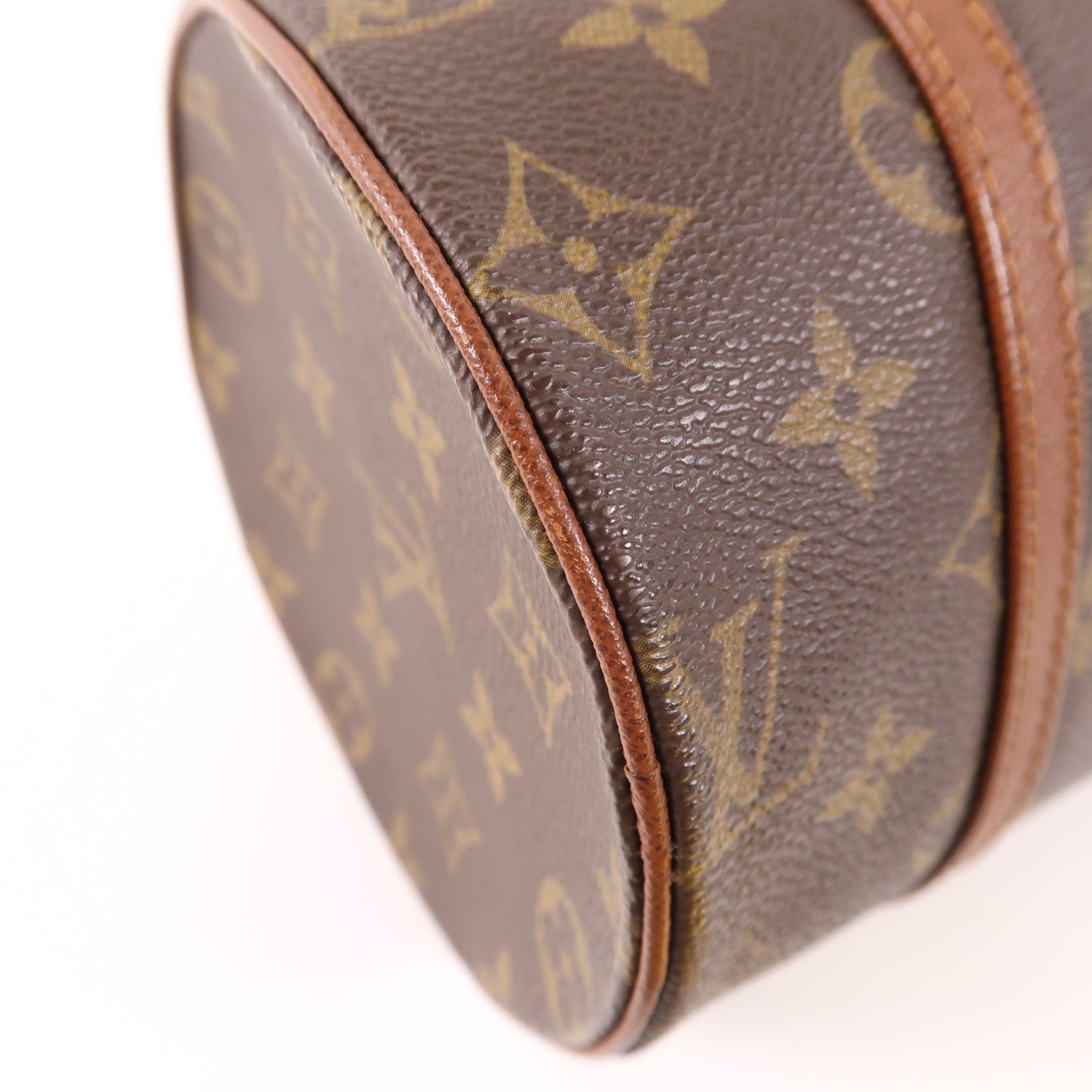 LOUIS VUITTON Monogram Papillon金扣手挽袋棕色