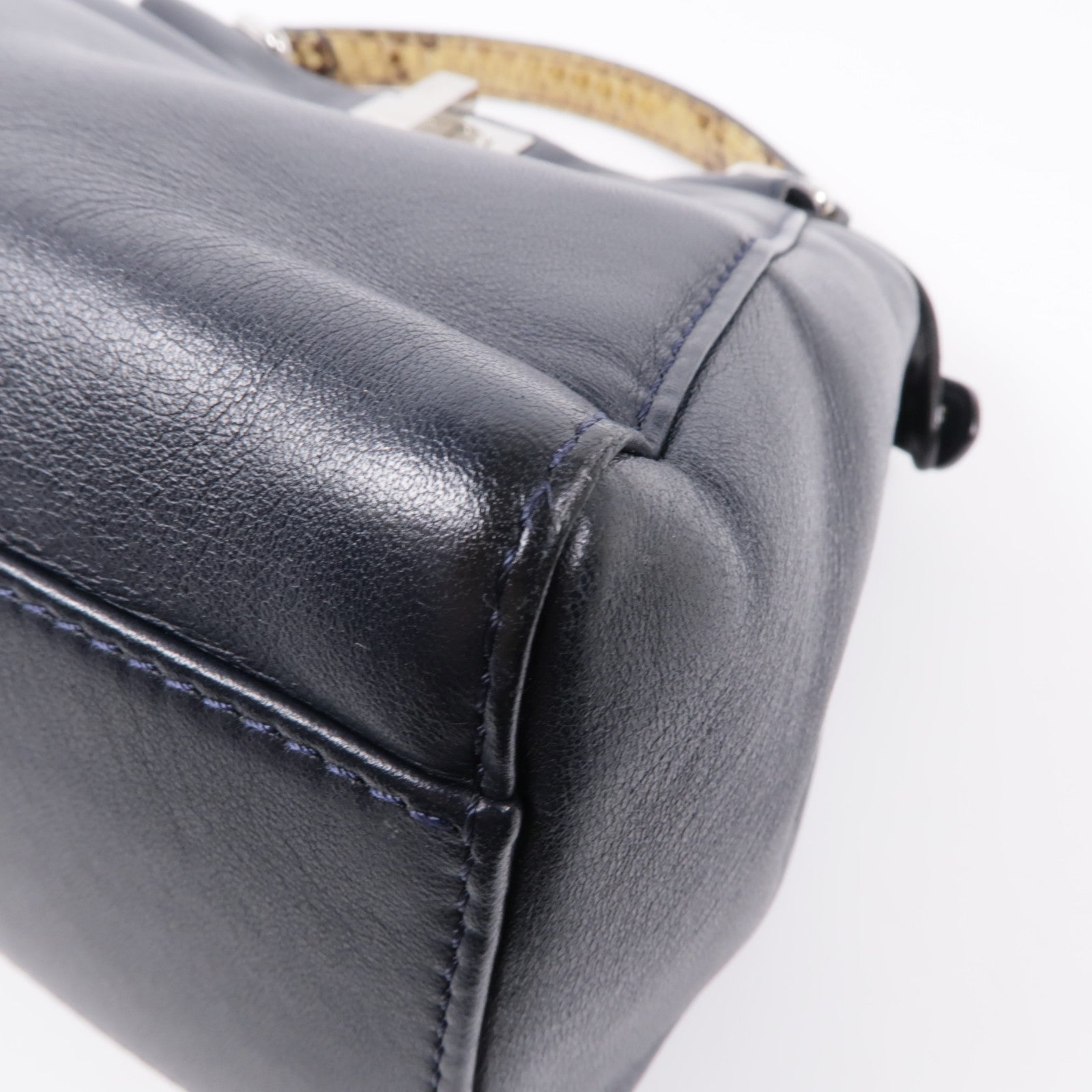 FENDI 蛇皮皮革/牛皮皮革Peekaboo手挽肩背兩用袋
