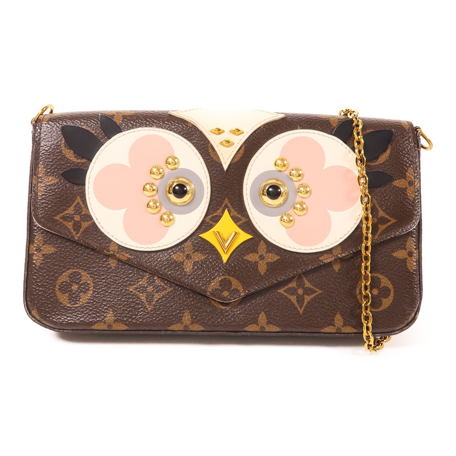 LOUIS VUITTON LV GHW Lovely Birds Felicie Pochette Shoulder Bag M62415 Monogram