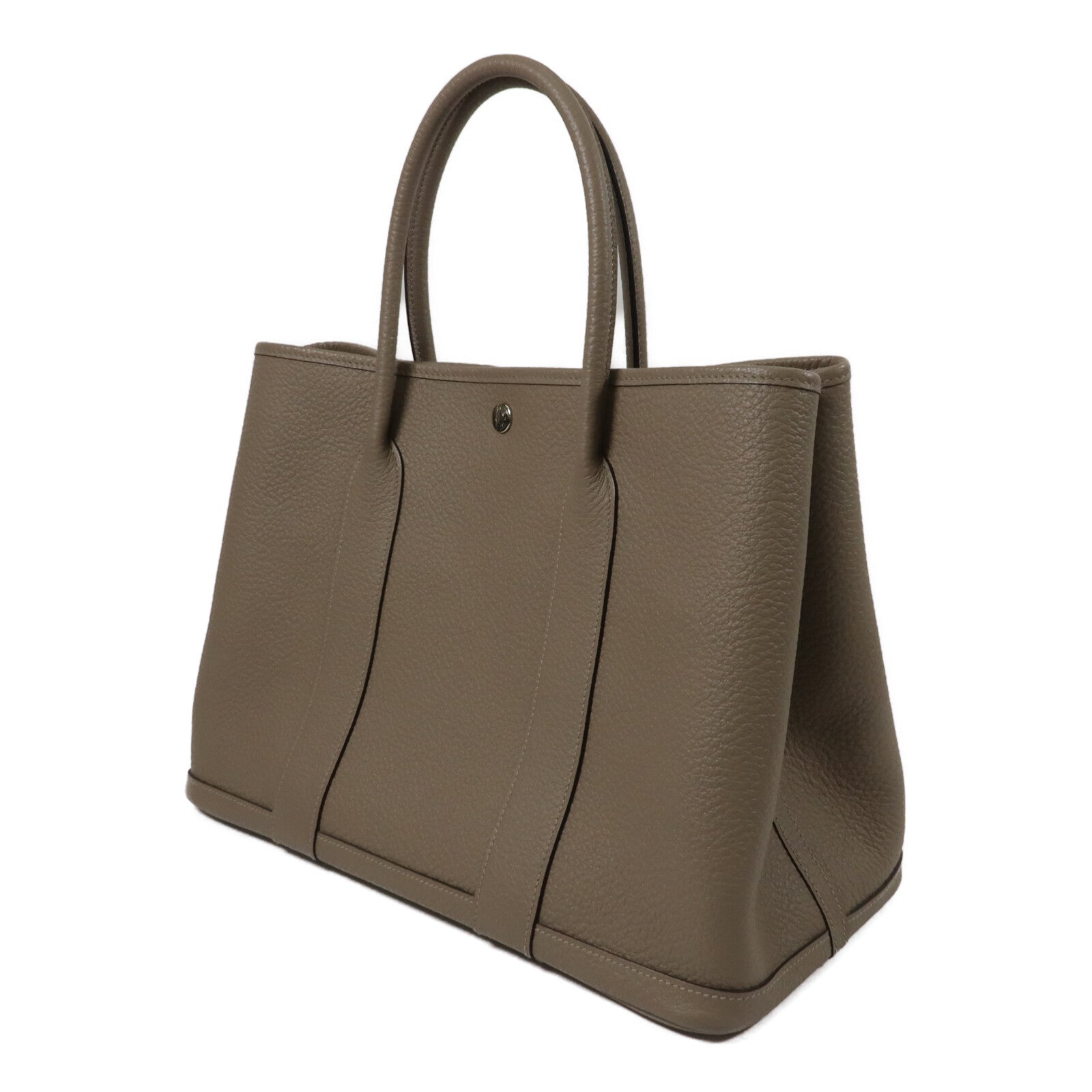 HERMES Negonda皮革Garden Party PM手挽袋Gris Tourterelle