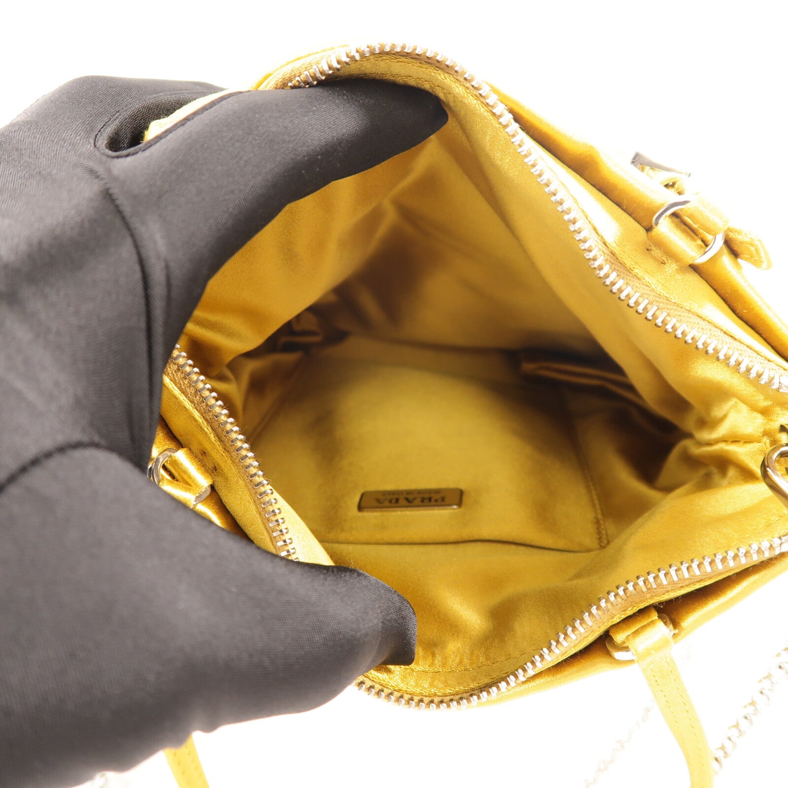 PRADA Satin Flower Tote Bag鏈帶手挽肩背兩用袋