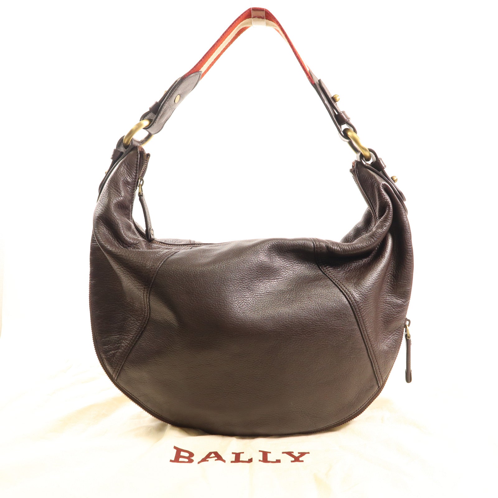 BALLY 牛皮皮革金扣肩背袋