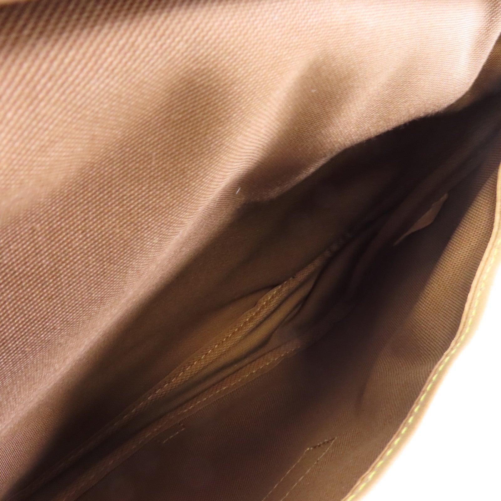 LOUIS VUITTON Monogram Saumur MM金扣肩背袋棕色